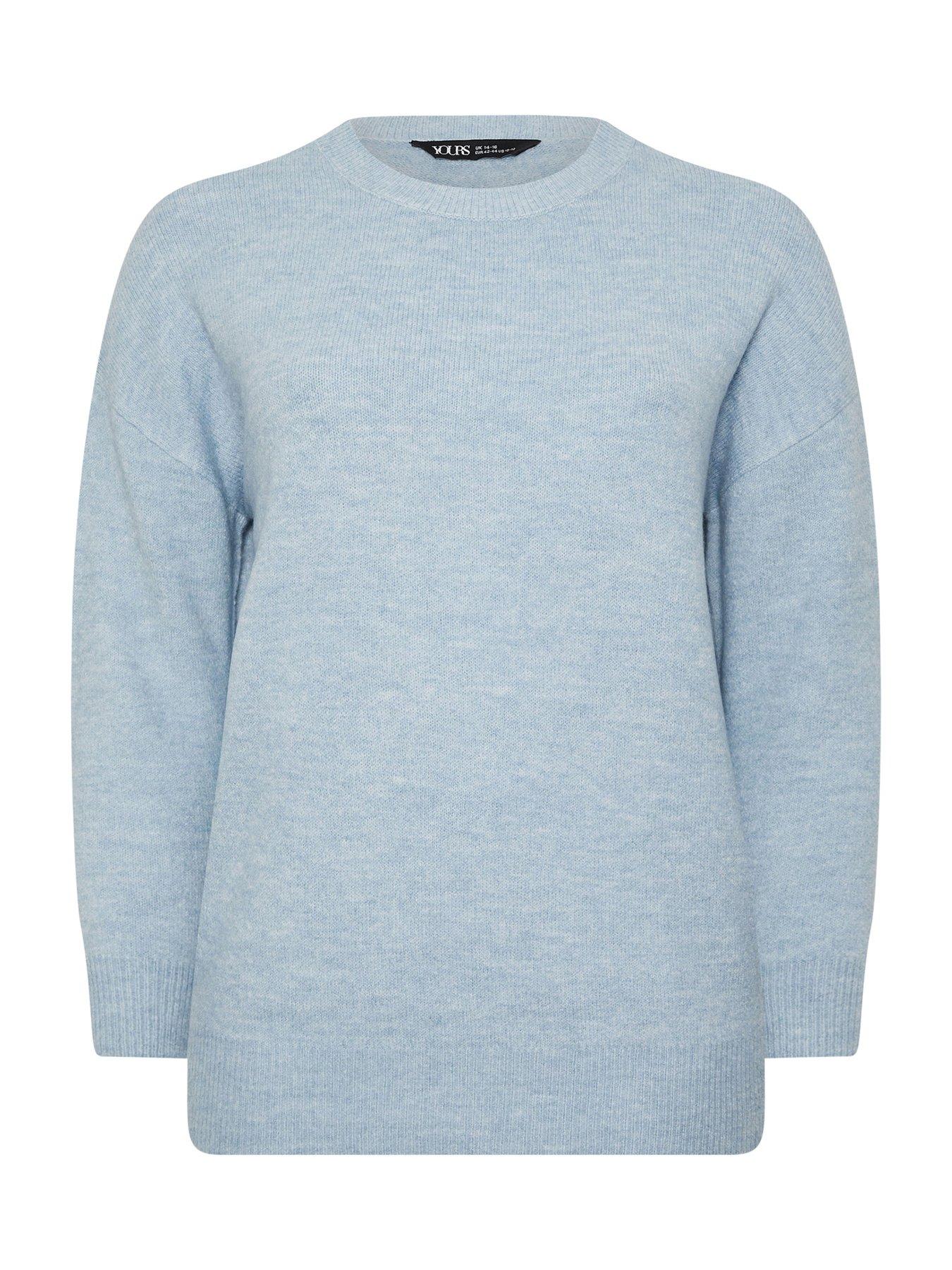 yours-curve-crew-neck-soft-touch-jumper-bluedetail