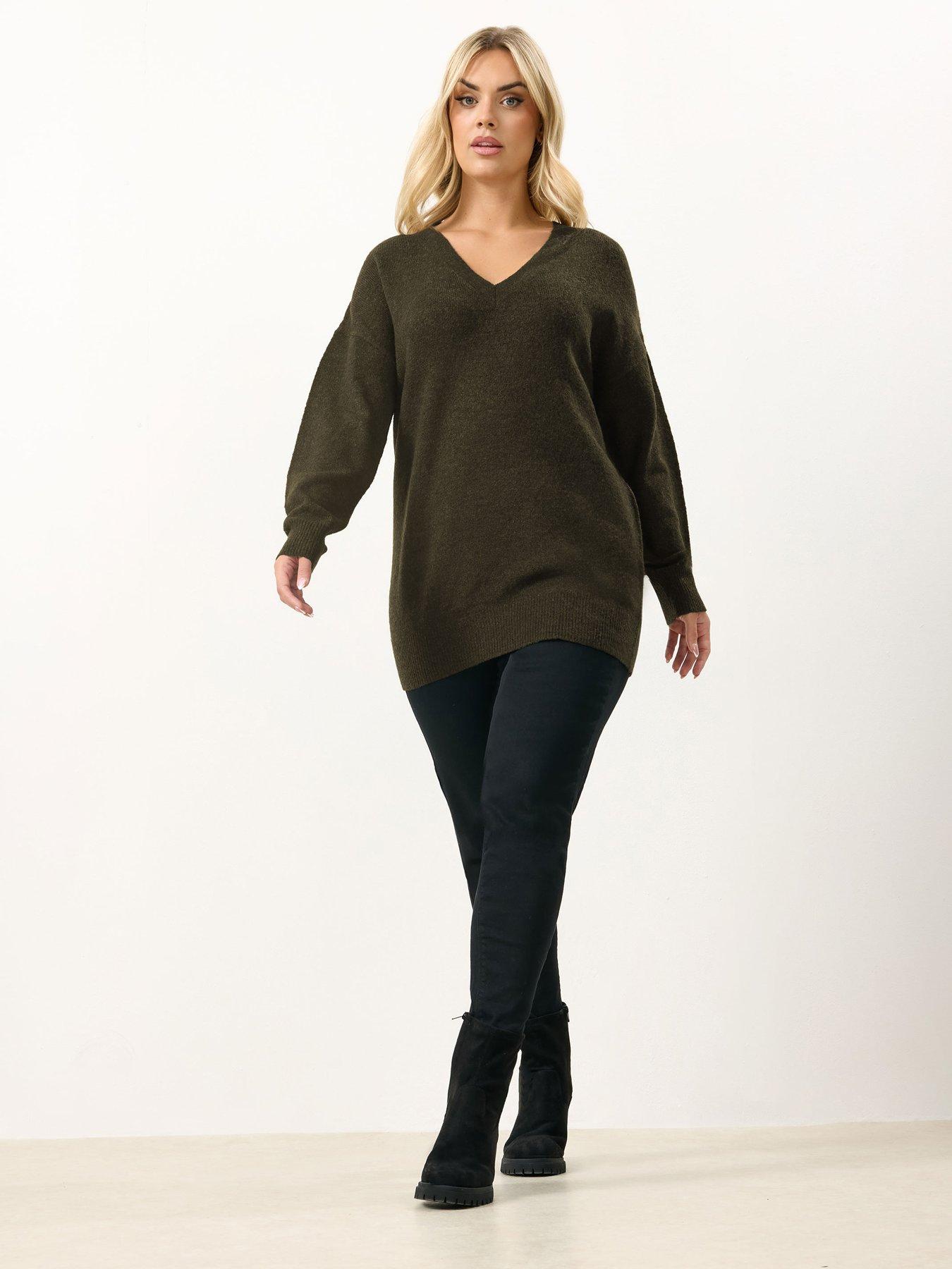 yours-curve-v-neck-soft-touch-jumper-brownback