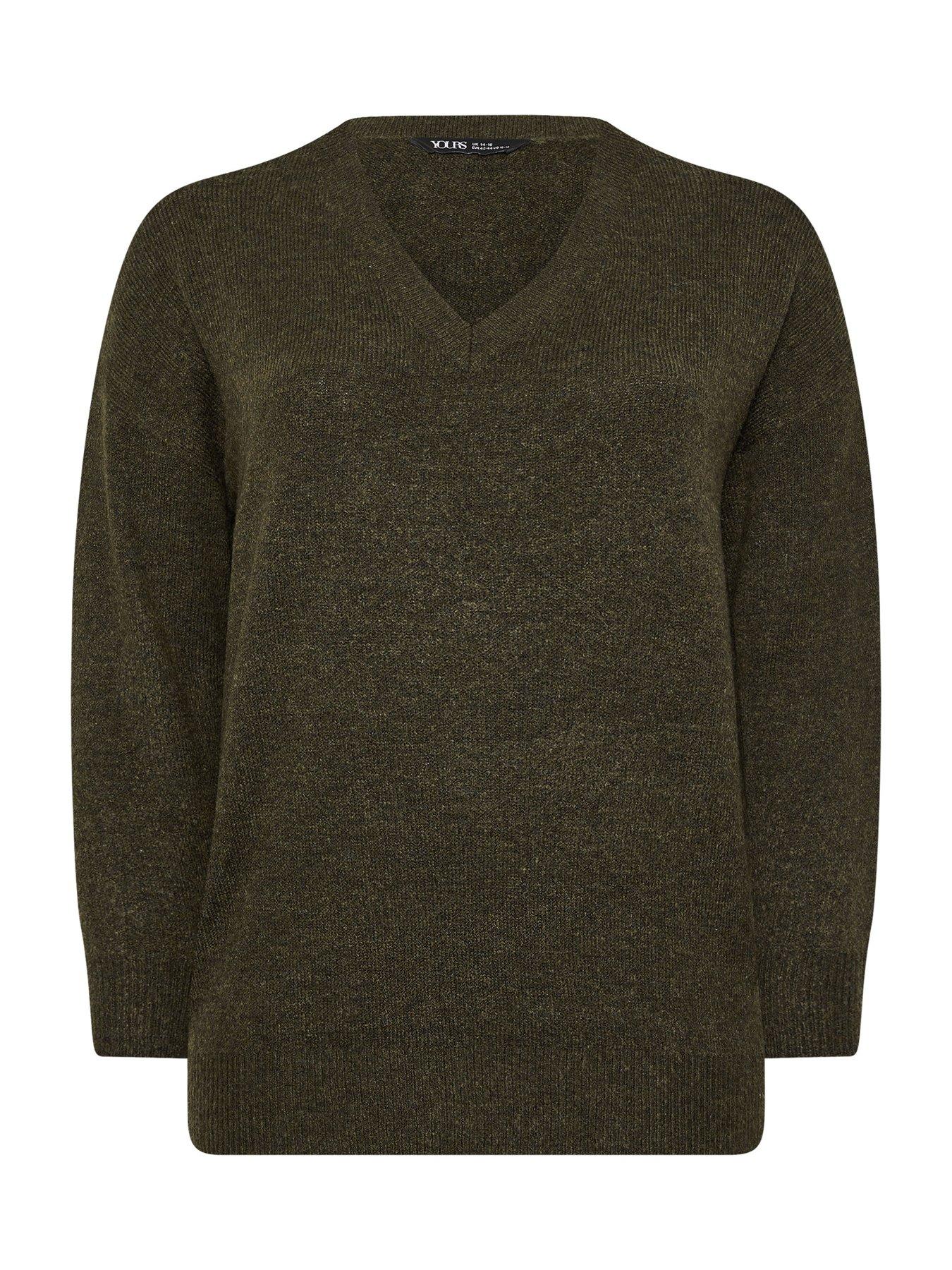 yours-curve-v-neck-soft-touch-jumper-browndetail