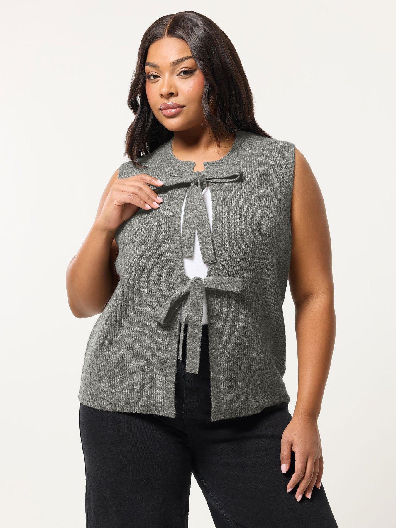 Image 1 of 5 of Yours Curve Double Tie Waistcoat