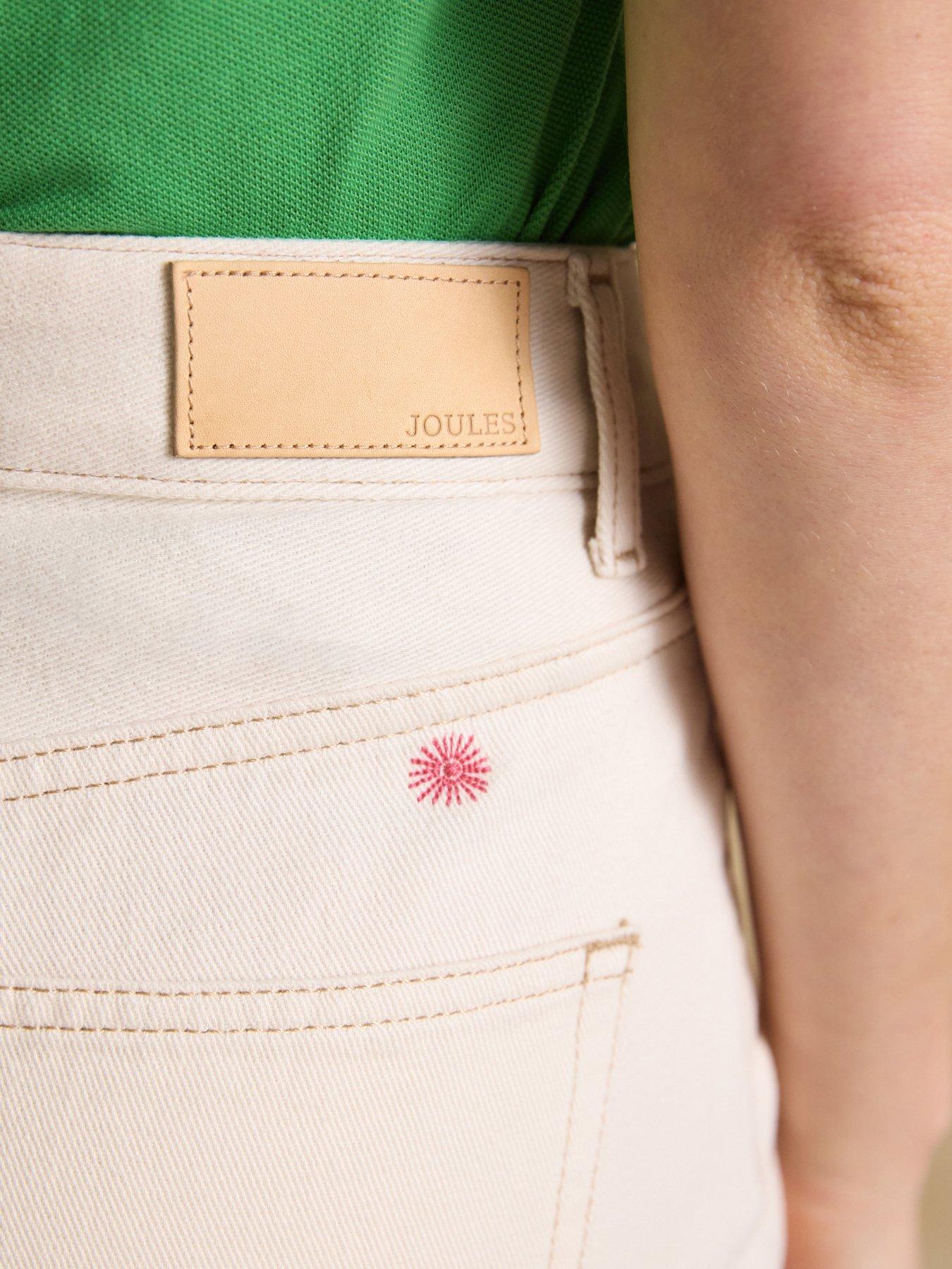 Image 5 of 7 of Joules Relaxed Jean - Embroidered - Cream