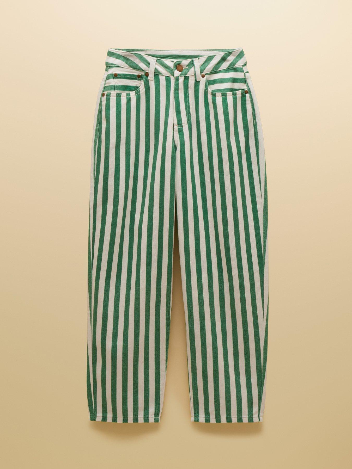 Image 7 of 7 of Joules Relaxed Jean - Stripe - Green