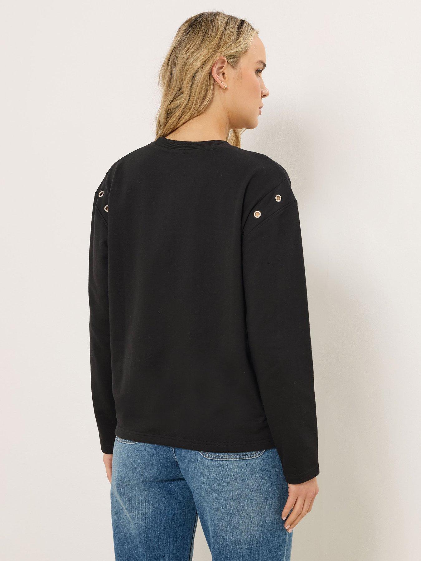 Image 2 of 5 of Long Tall Sally Tall Eyelet Detail Sweatshirt