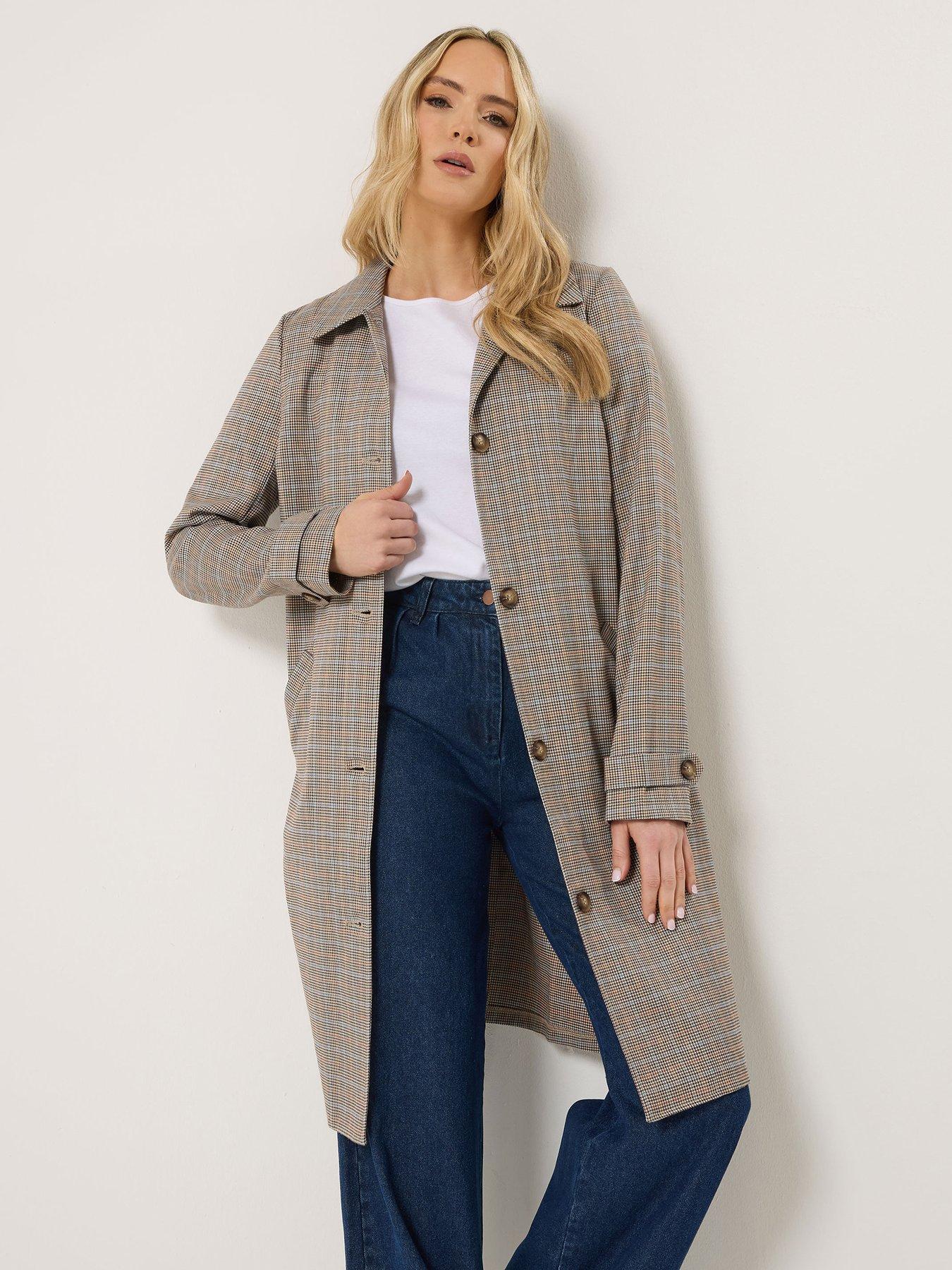 Long Tall Sally Tall Check Car Coat