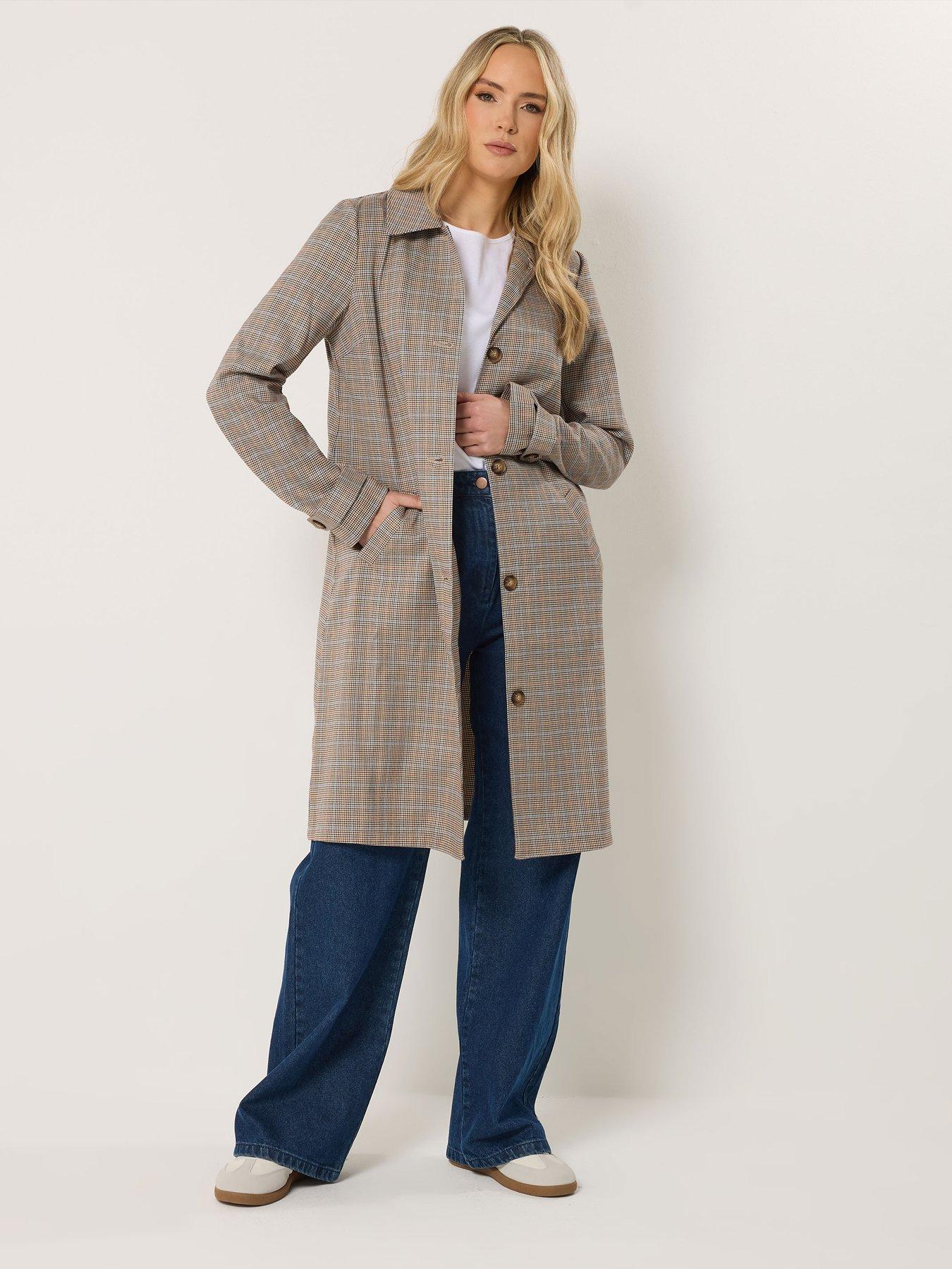 Image 4 of 6 of Long Tall Sally Tall Check Car Coat