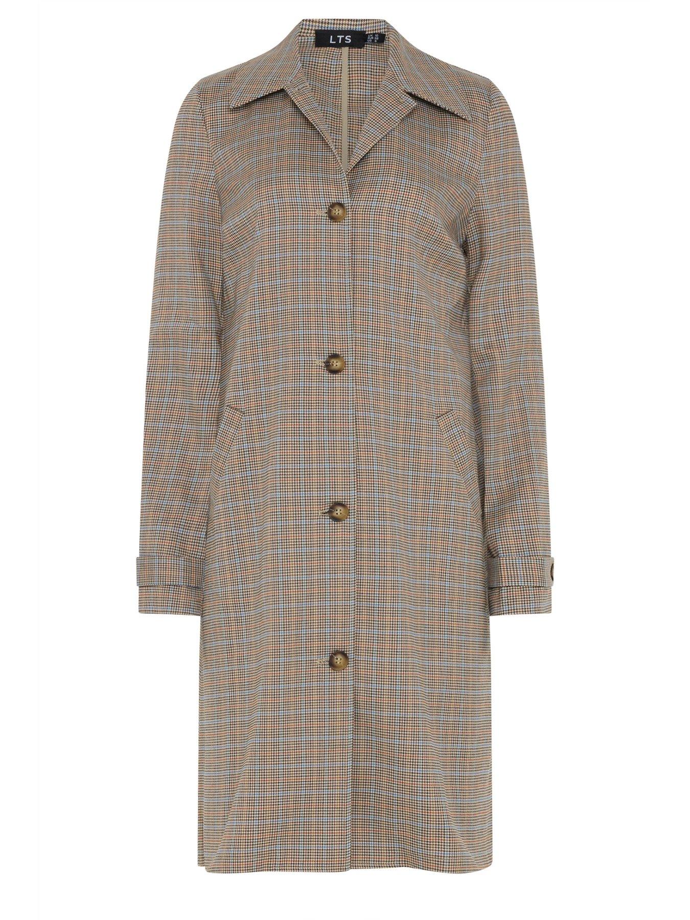 Image 6 of 6 of Long Tall Sally Tall Check Car Coat
