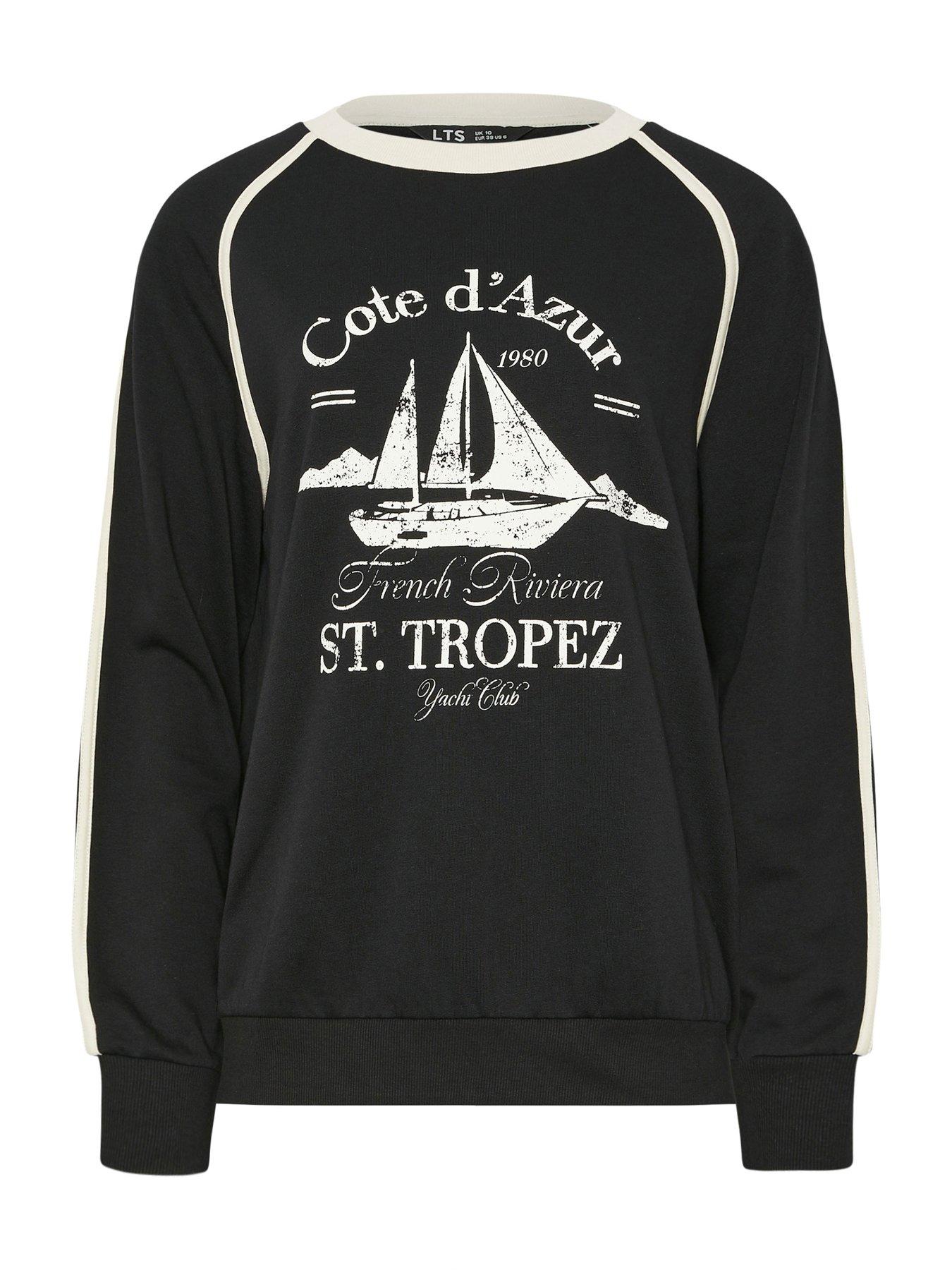 Image 6 of 6 of Long Tall Sally Nautical Pipe Sweatshirt - Black