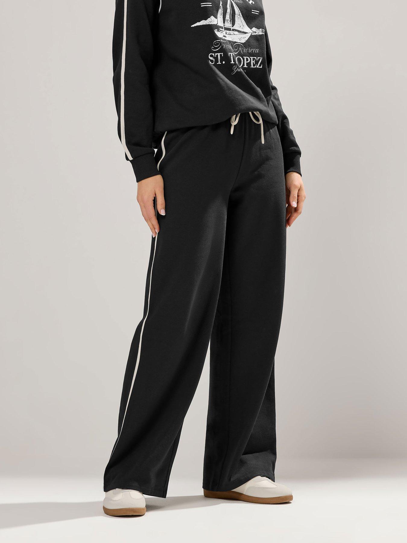 Image 4 of 6 of Long Tall Sally Tall Piped Wide Leg Jogger 34"