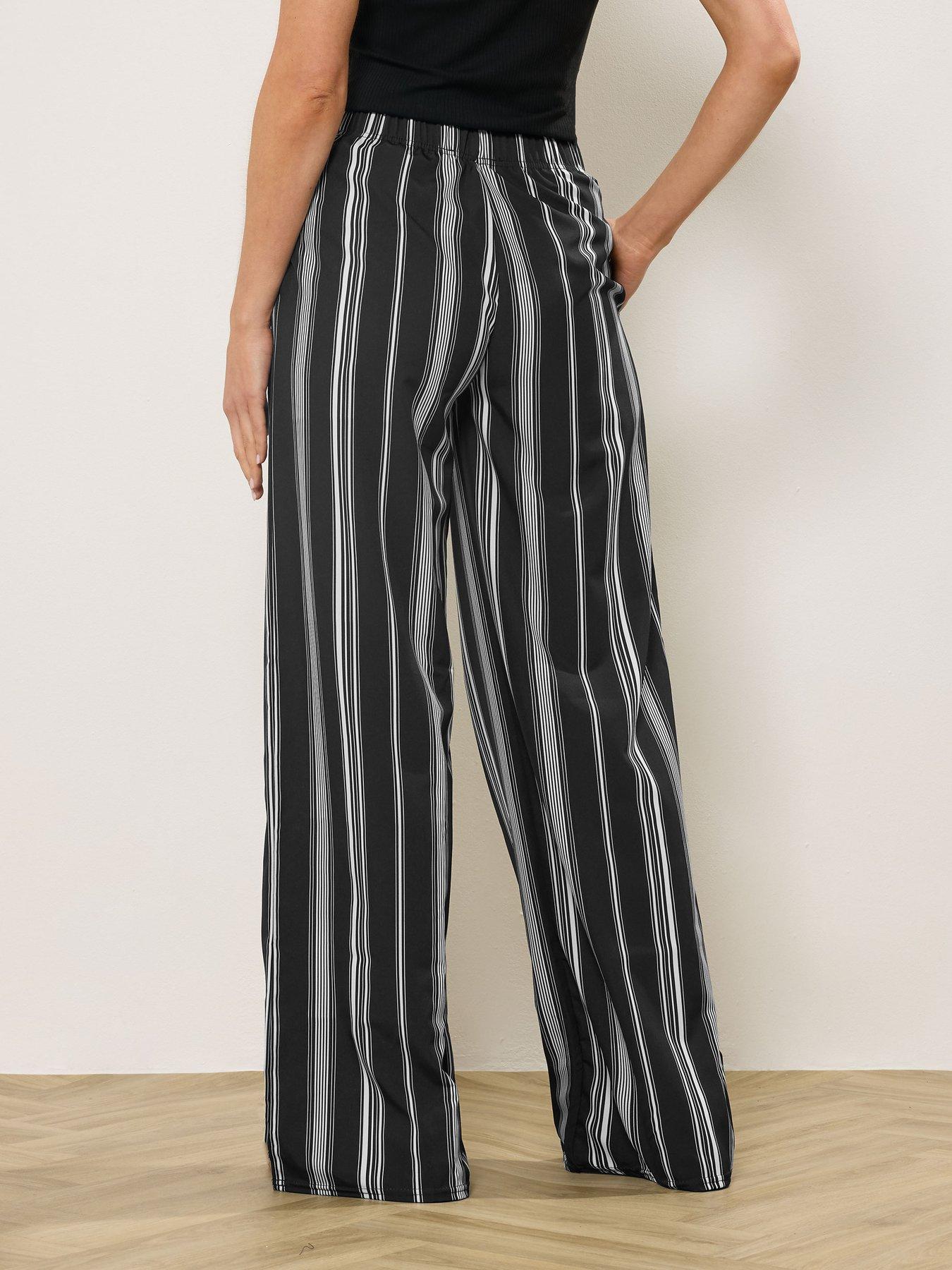 Image 2 of 4 of Long Tall Sally Tall Stripe Wide Leg Trouser 34"
