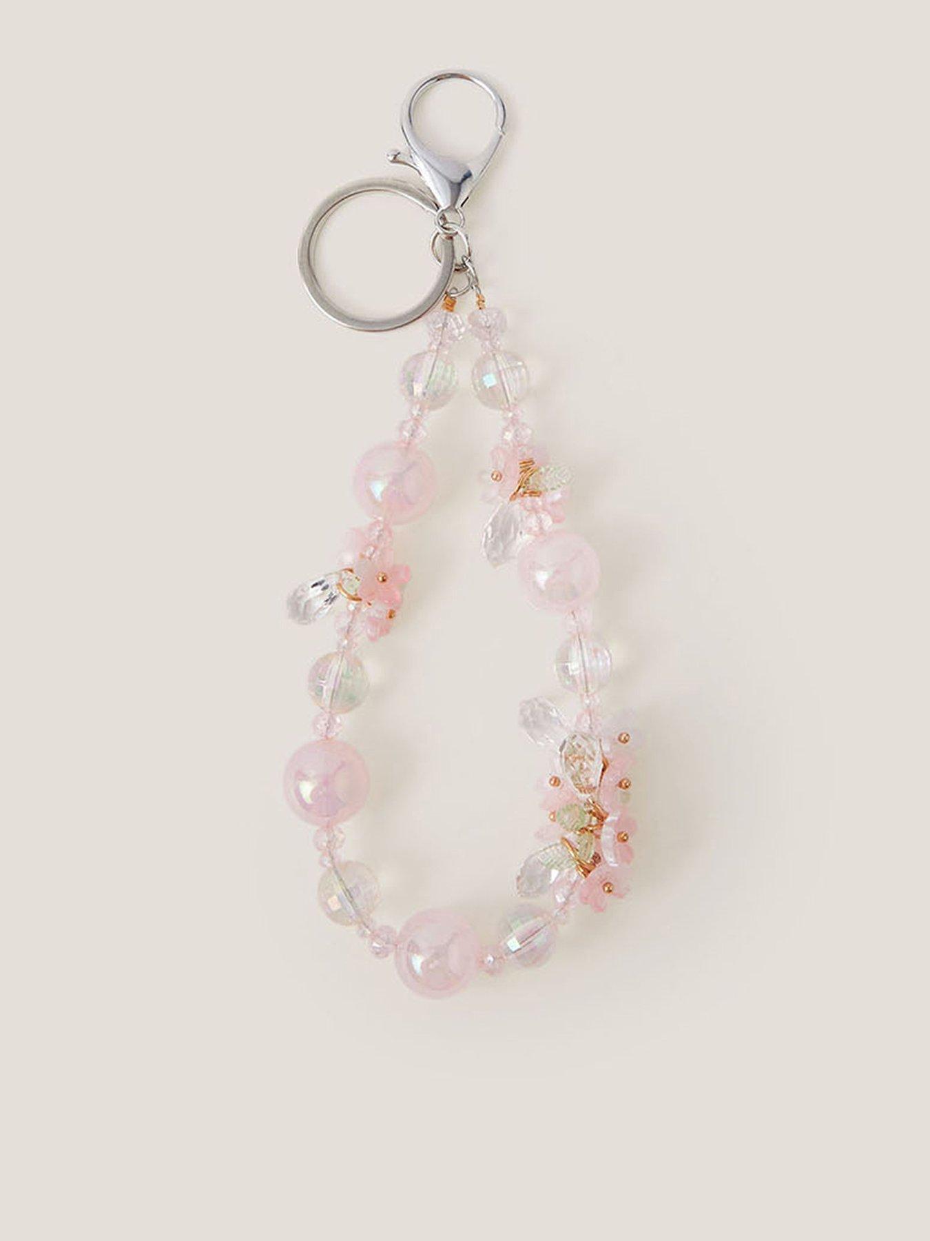 Image 1 of 3 of Monsoon Girls Flower Bead Bag Charm - Pink