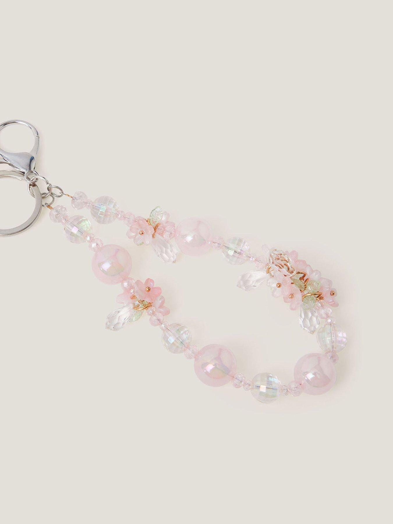 Image 3 of 3 of Monsoon Girls Flower Bead Bag Charm - Pink
