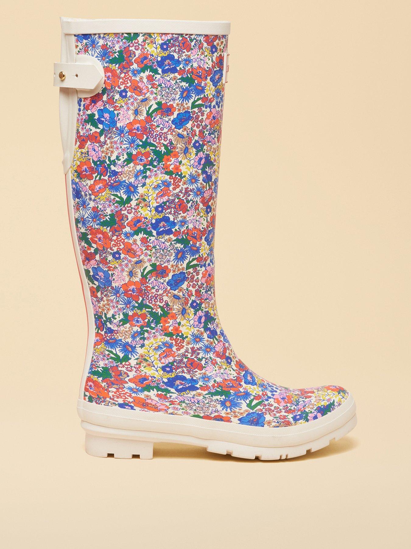 Joules Welly Print - White Ditsy