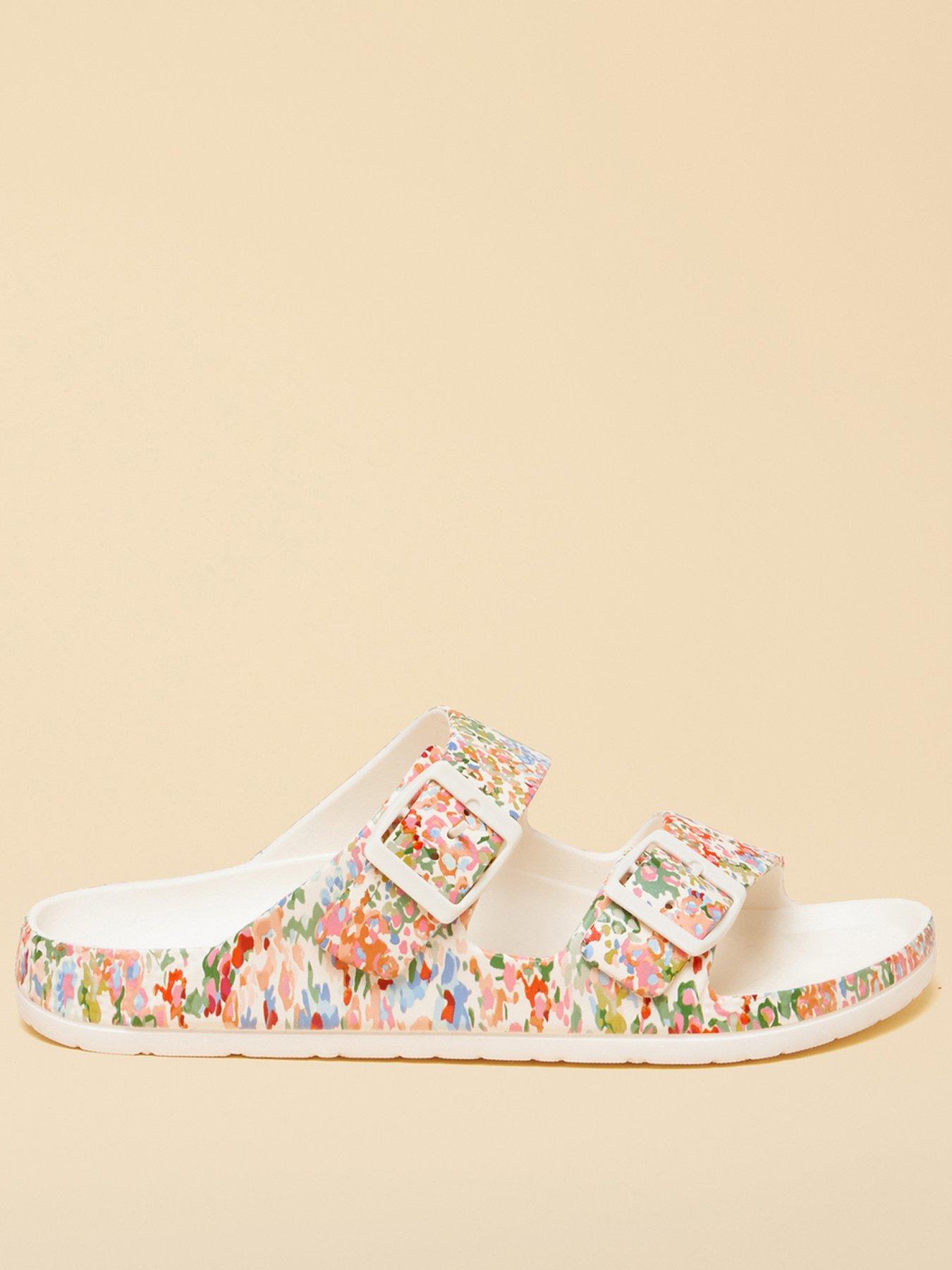 Joules Sunseeker Ditsy Eva Double Buckle Sliders