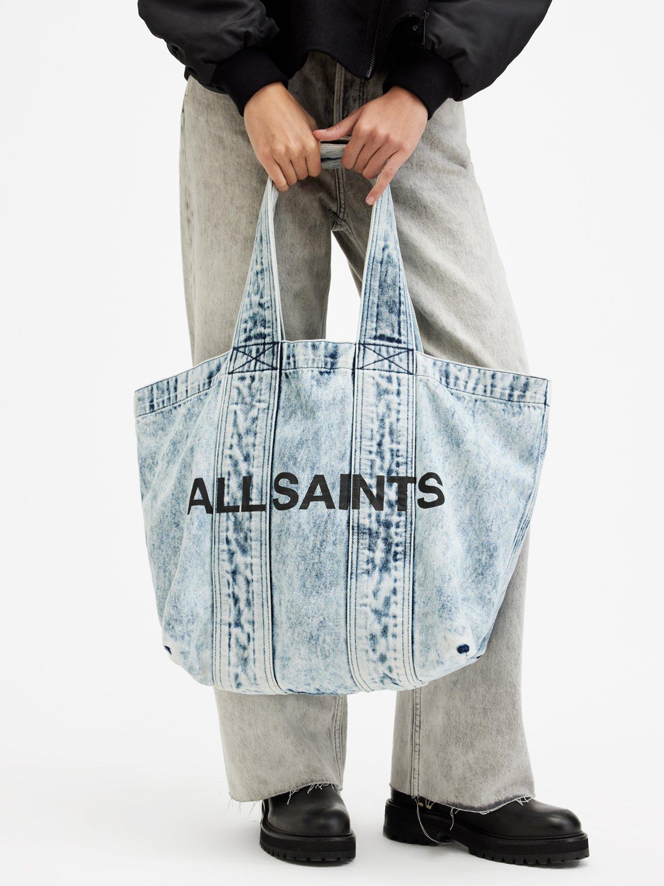 Image 4 of 5 of AllSaints Izzy Denim Tote Bag - Blue