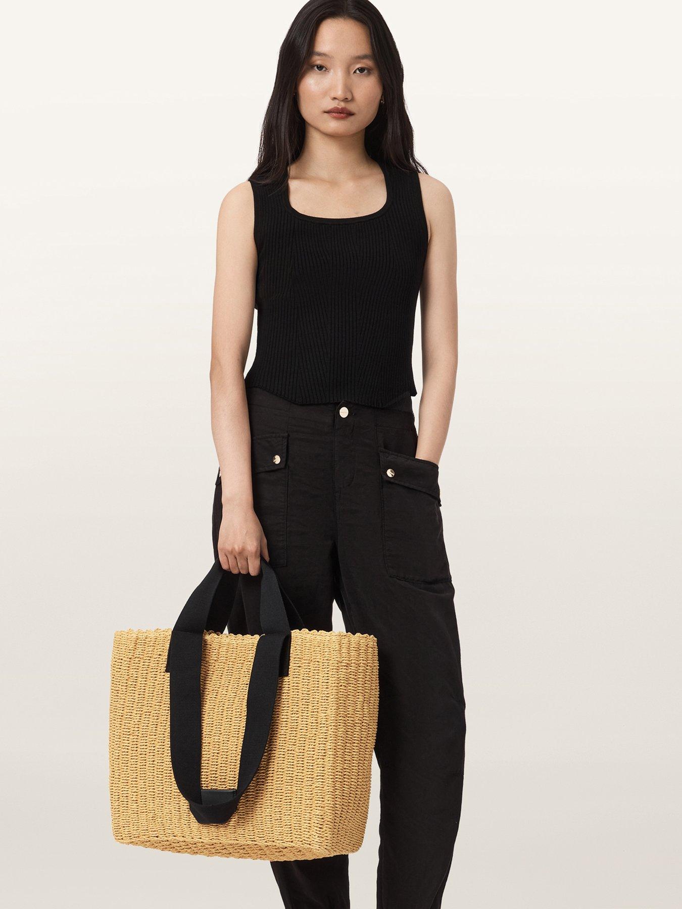 Image 2 of 5 of AllSaints Izzy Paper Tote Bag - Brown