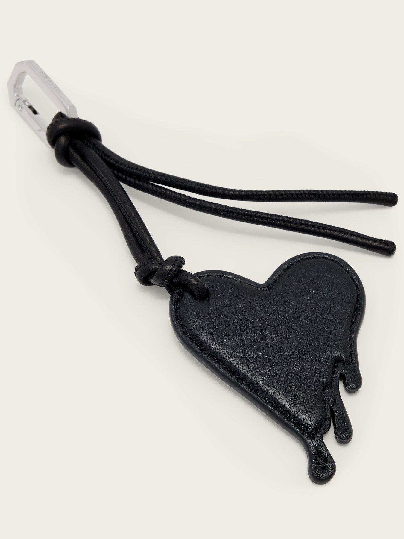 allsaints-drip-heart-leather-keyring-blackfront