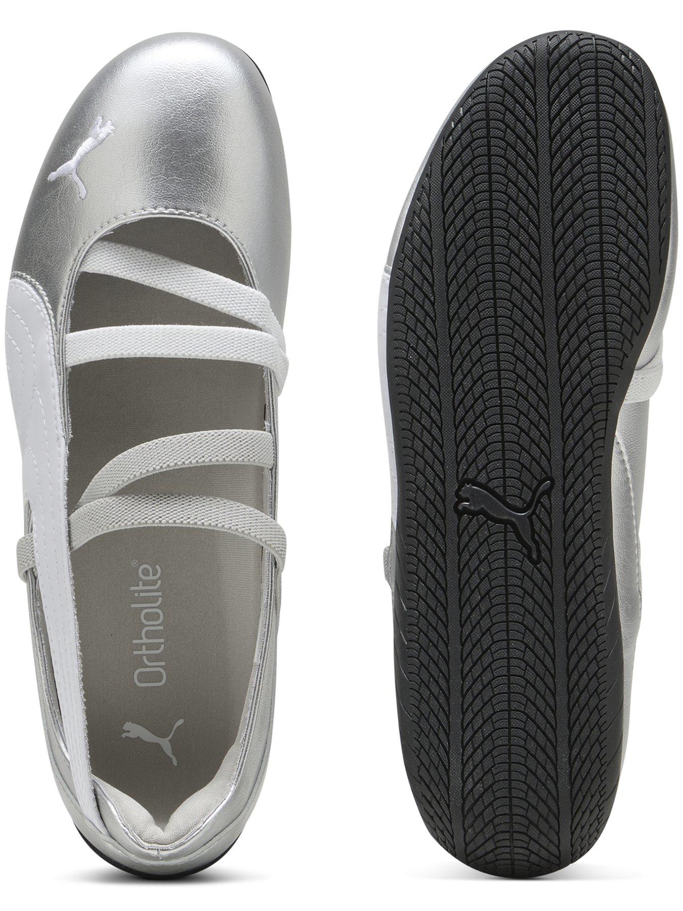 Image 5 of 7 of Puma Womens Speedcat Ballet Metallic Trainer - White