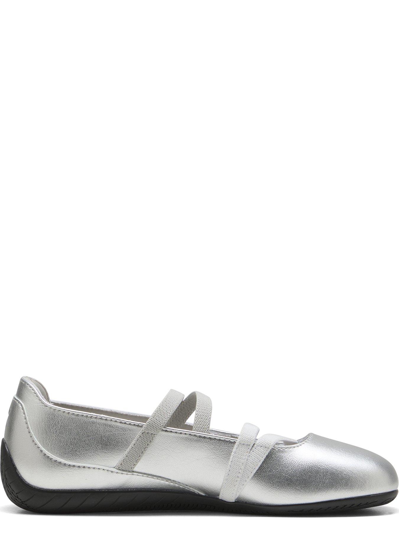 Image 6 of 7 of Puma Womens Speedcat Ballet Metallic Trainer - White