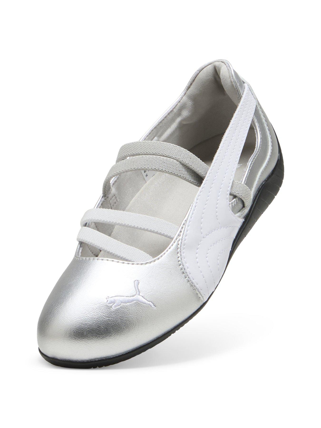 Image 7 of 7 of Puma Womens Speedcat Ballet Metallic Trainer - White