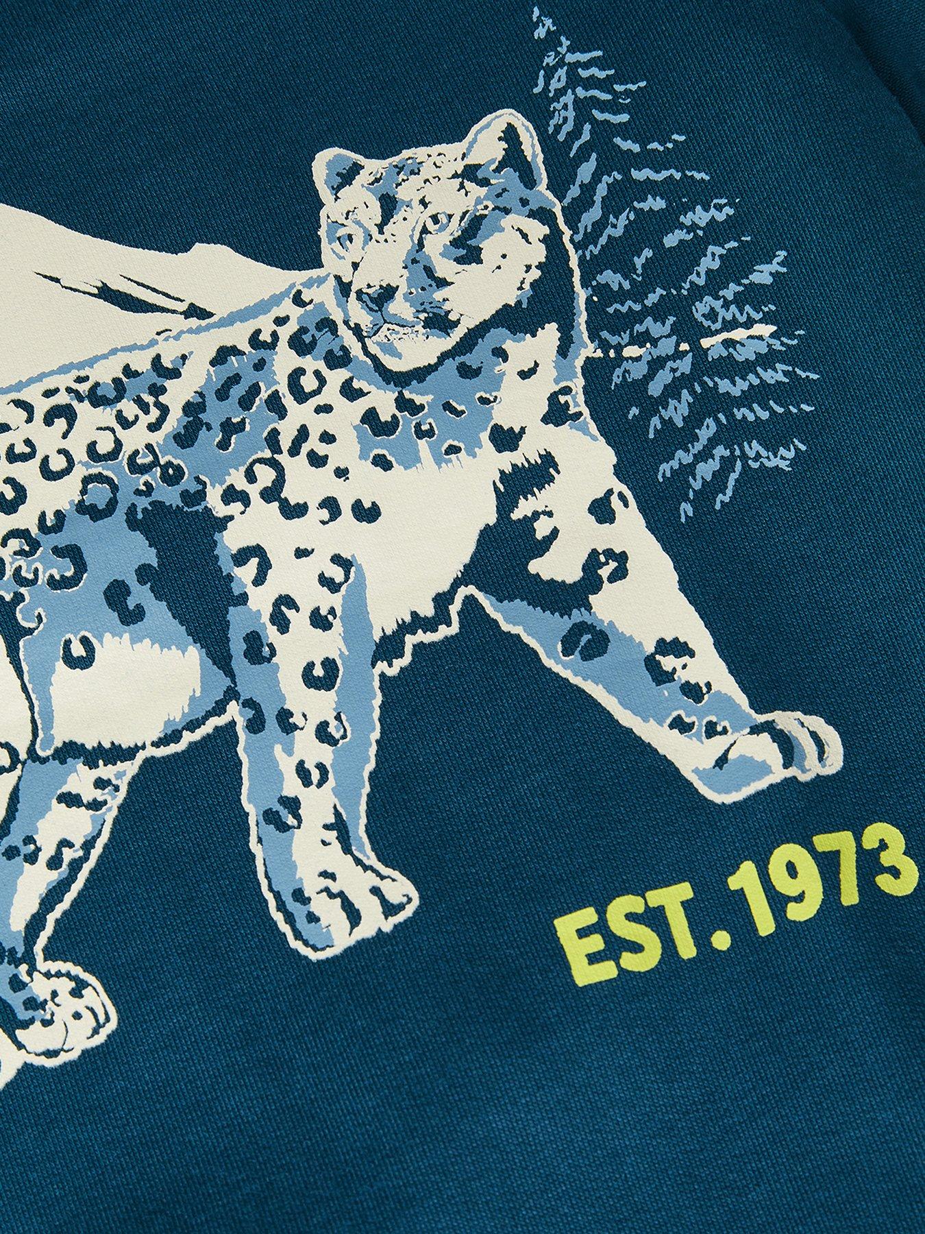 Image 3 of 3 of Monsoon Boys Snow Leopard Sweat Top - Blue