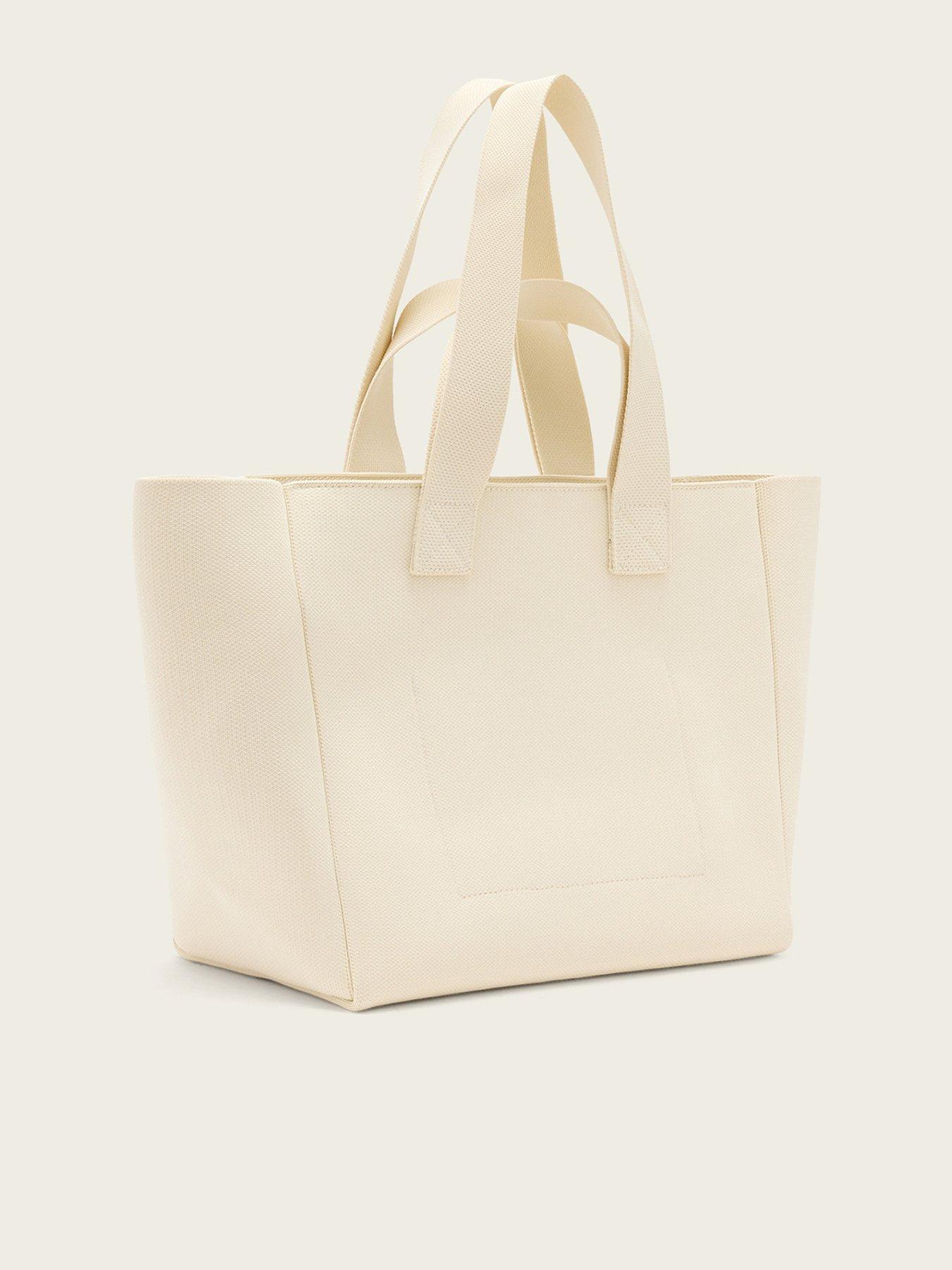 Image 3 of 5 of AllSaints Izzy Medium Tote Bag - Off White