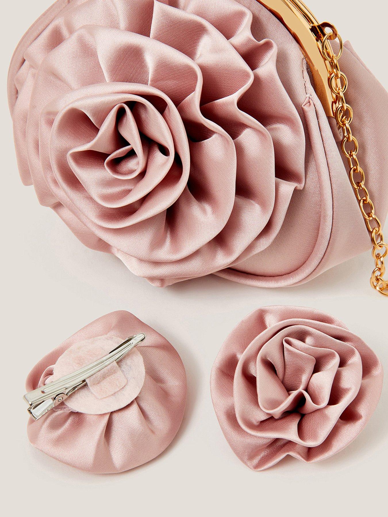 Image 3 of 4 of Monsoon Girls Beauty Rose Frame Bag Set - Pink