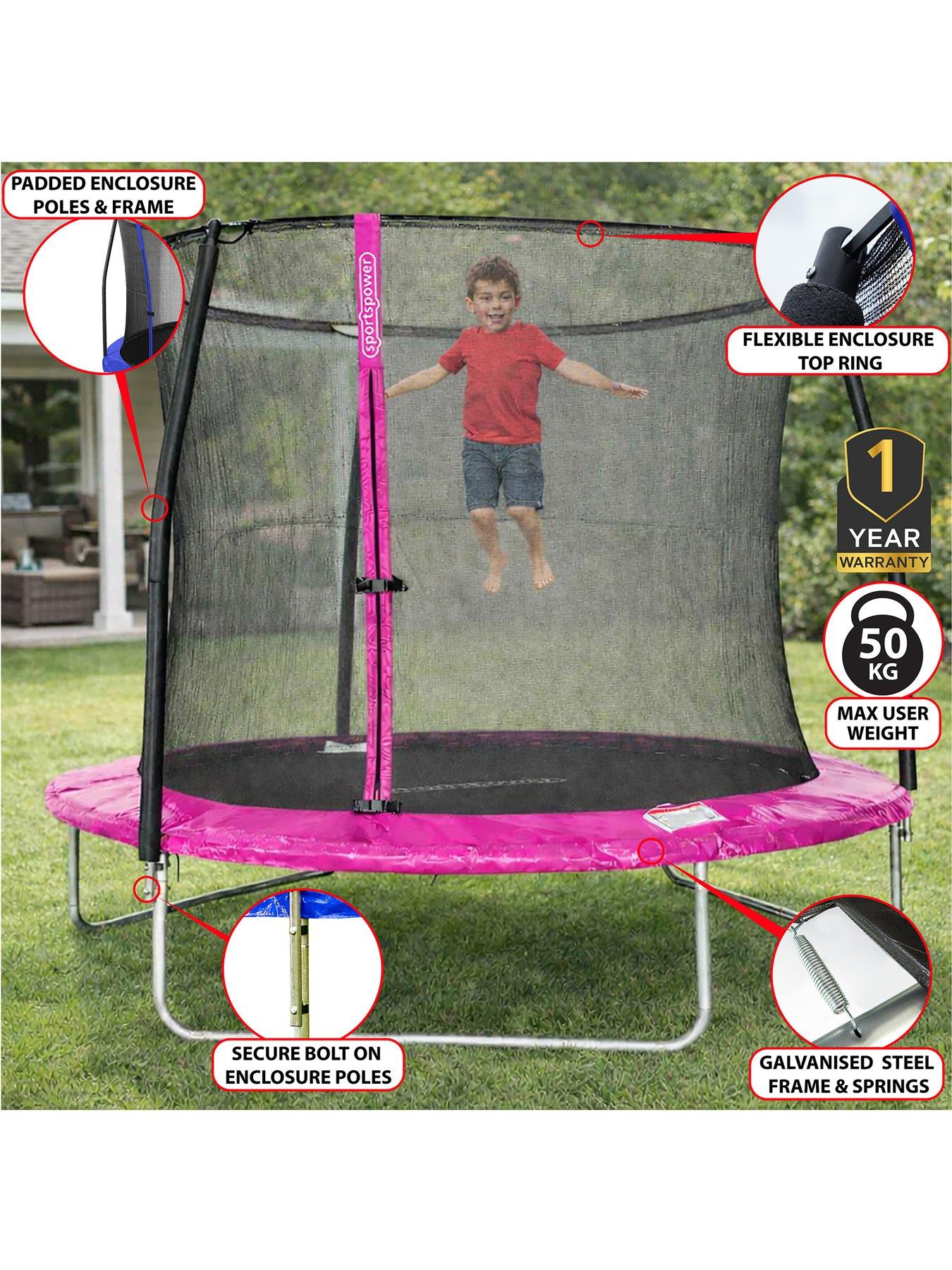 Image 3 of 6 of Sportspower Sportspower 8ft Trampoline PINK