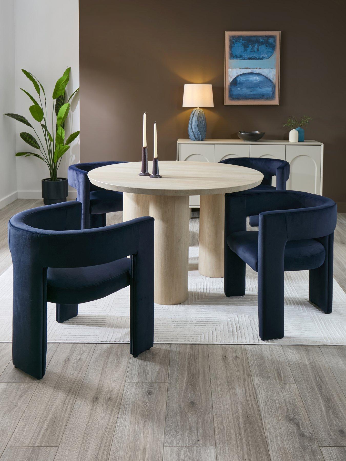the-very-collection-arley-120cm-round-dining-table-4-nell-navy-dining-chairs