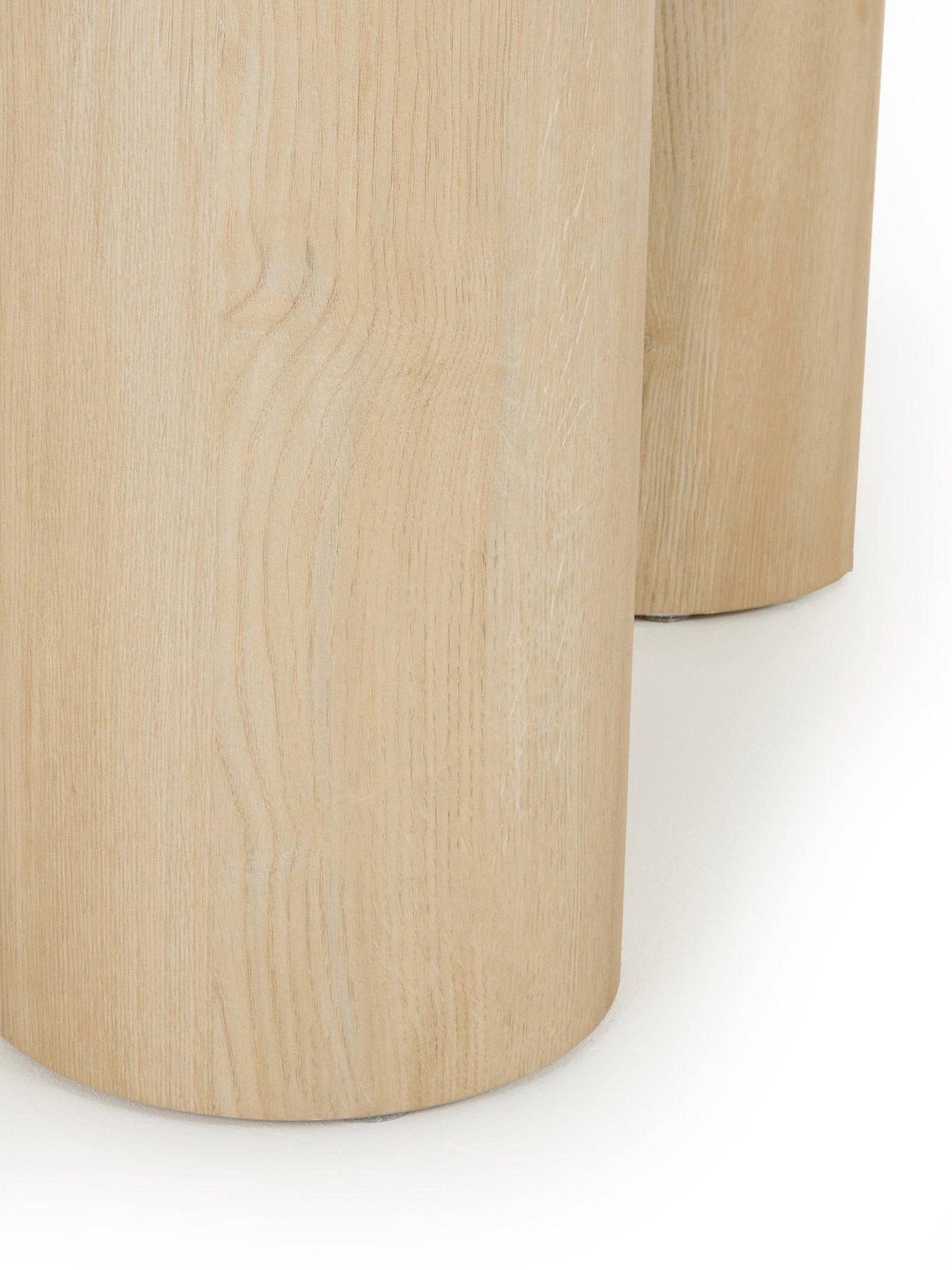 Image 5 of 5 of The Very Collection Arley 120&nbsp;cm Round Dining Table + 4 Nell&nbsp;Dining Chairs - White Wash Oak/Navy