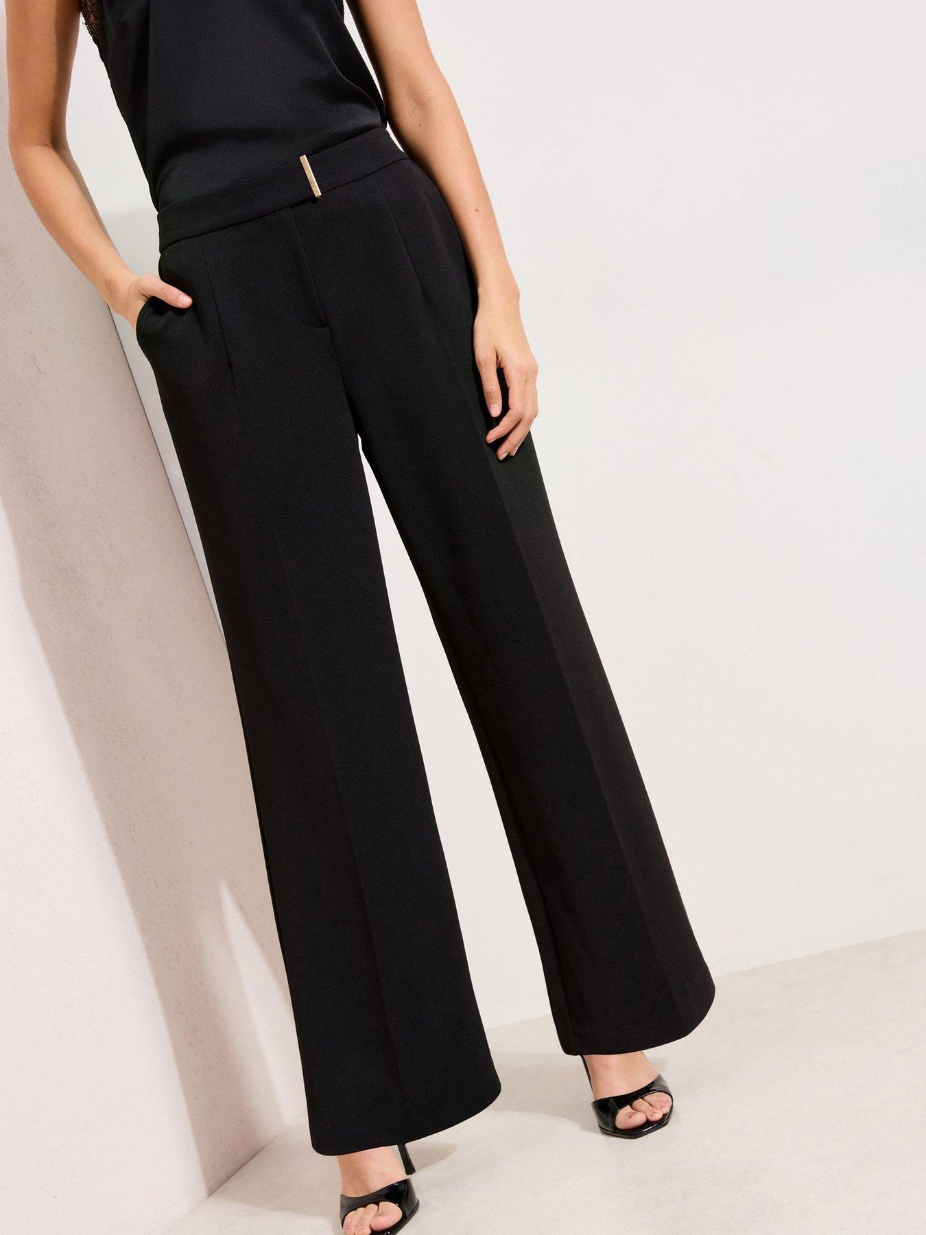Image 1 of 4 of Friends Like These Tab Wide Leg Trouser - Black