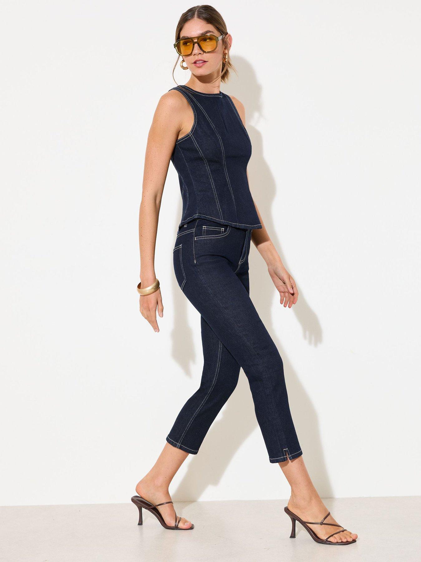 Image 3 of 5 of Friends Like These Capri Jean - Blue