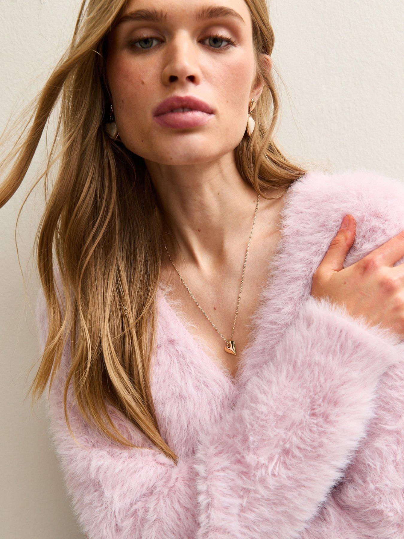 new-look-super-fluffy-button-up-cardigan-light-pinkoutfit