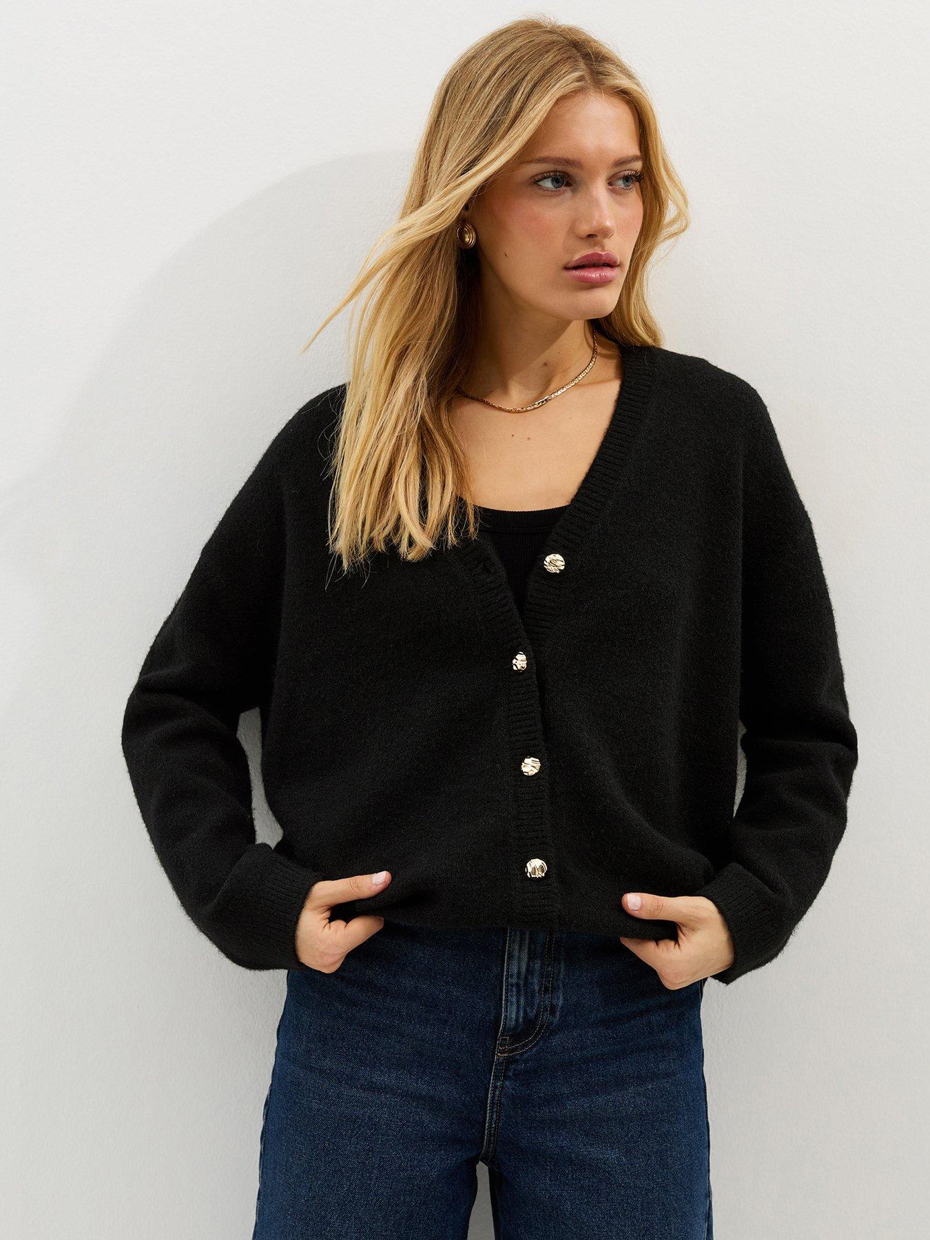 new-look-v-neck-boyfriend-cardigan-blackfront