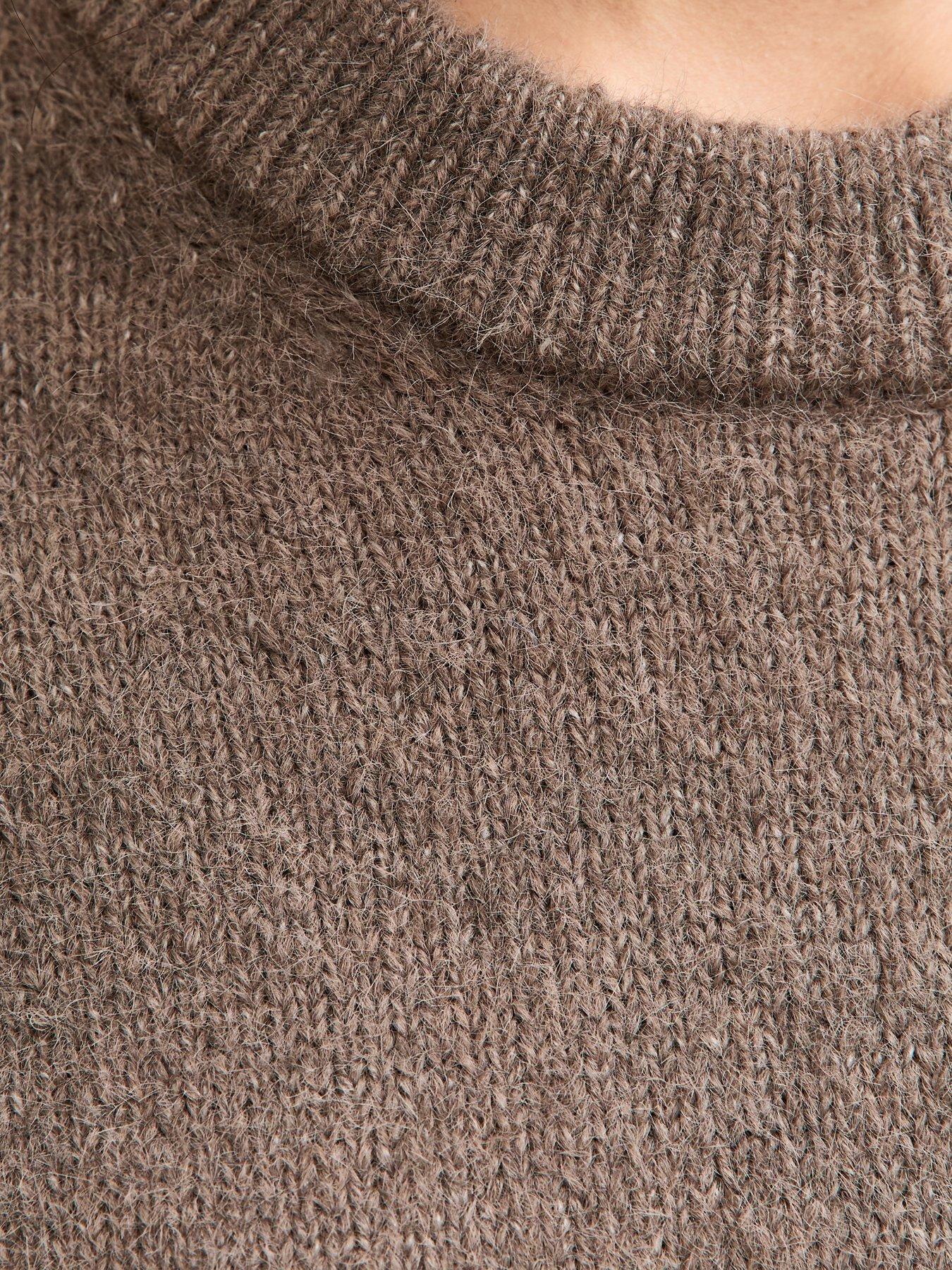 new-look-crew-neck-oversized-textured-knit-jumper-mink-browndetail