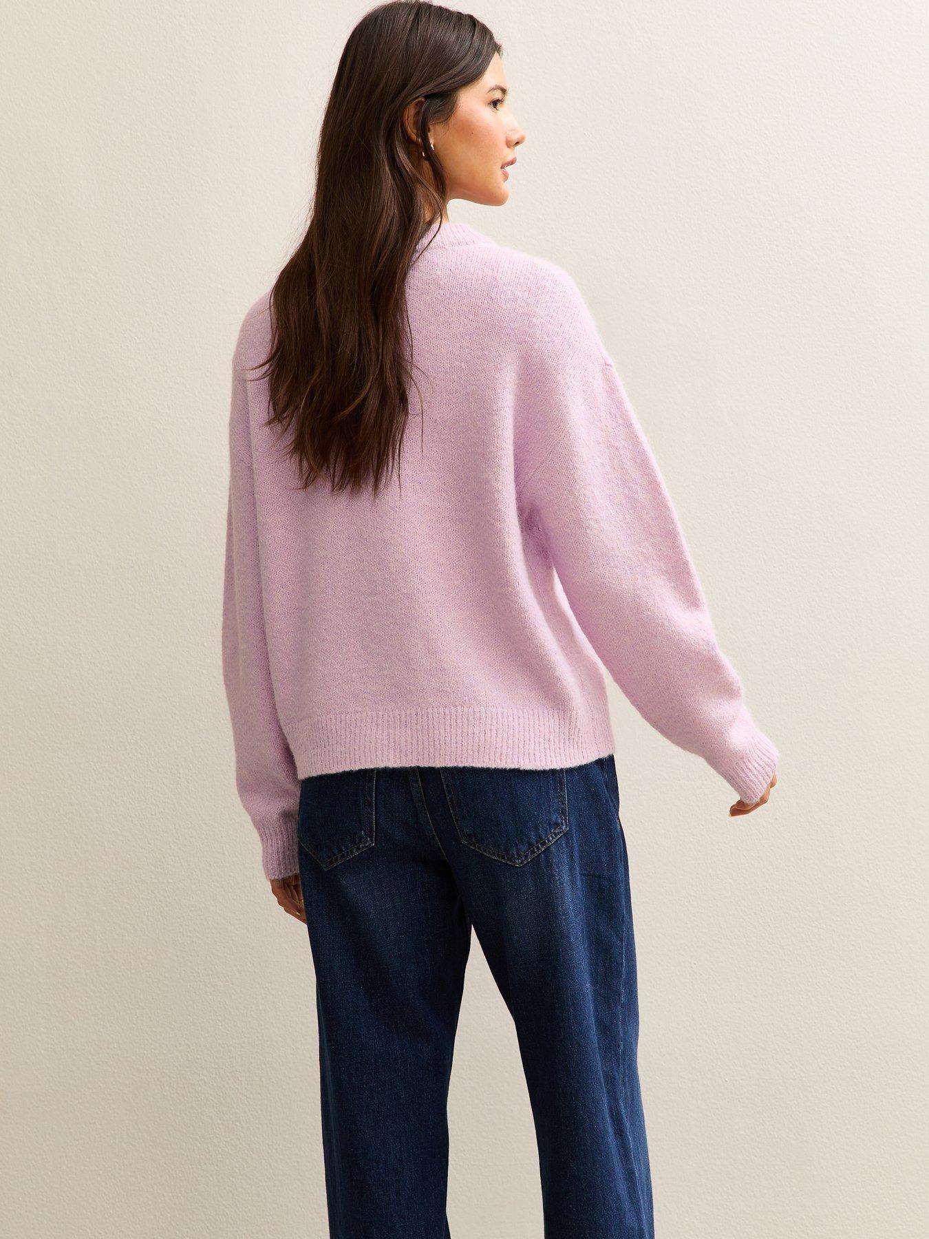 new-look-crew-neck-oversized-textured-knit-jumper-lilacstillFront