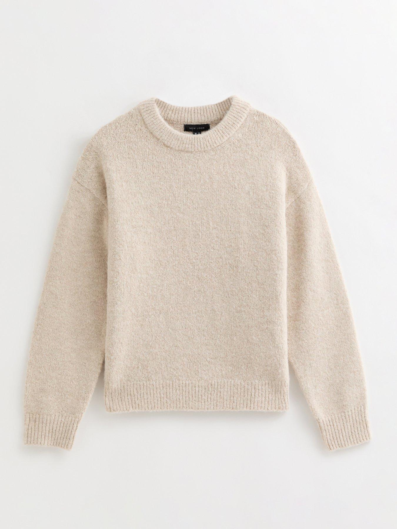 new-look-crew-neck-oversized-textured-knit-jumper-creamdetail