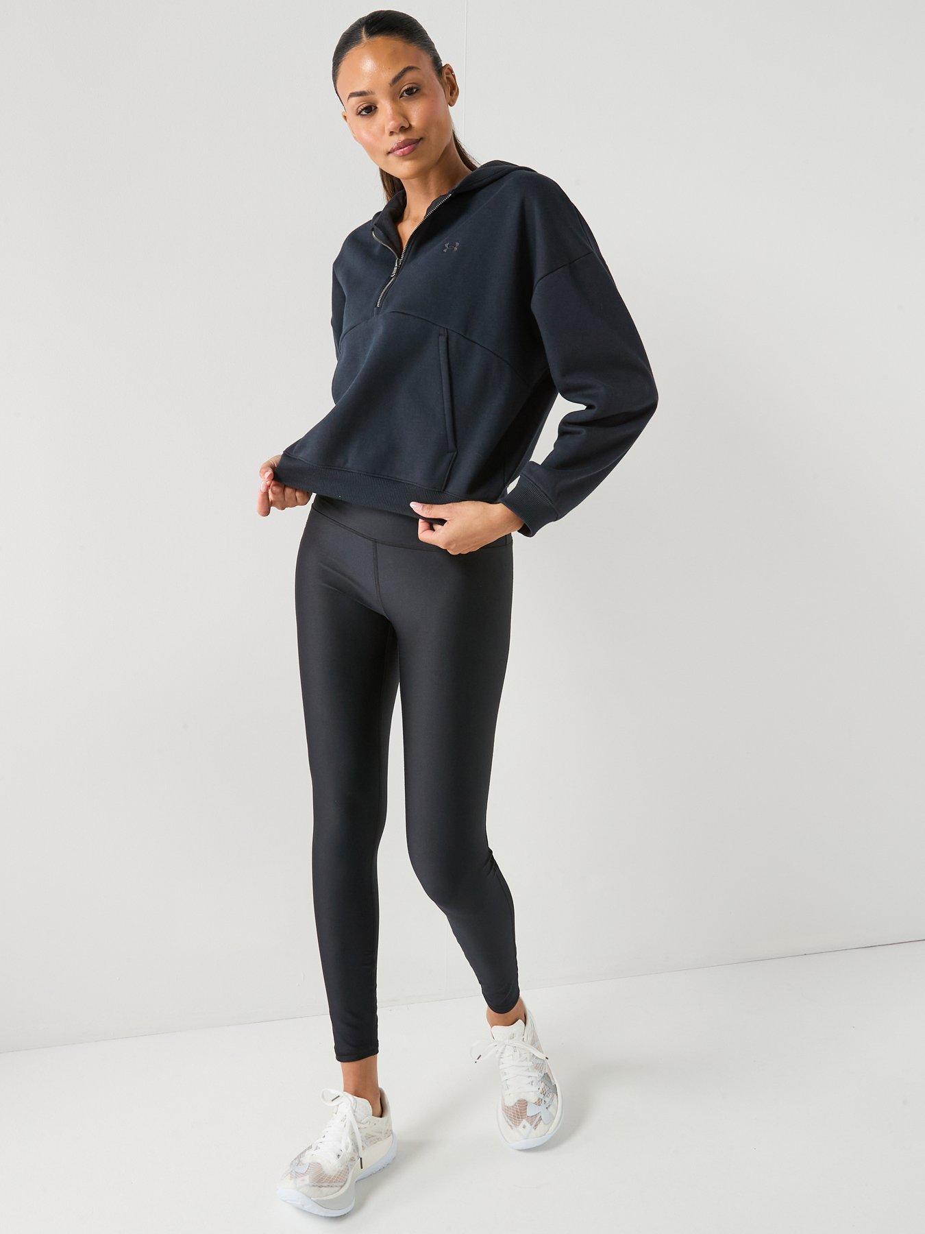 Image 3 of 6 of UNDER ARMOUR Womens Icon Fleece Long Sleece Top - Black