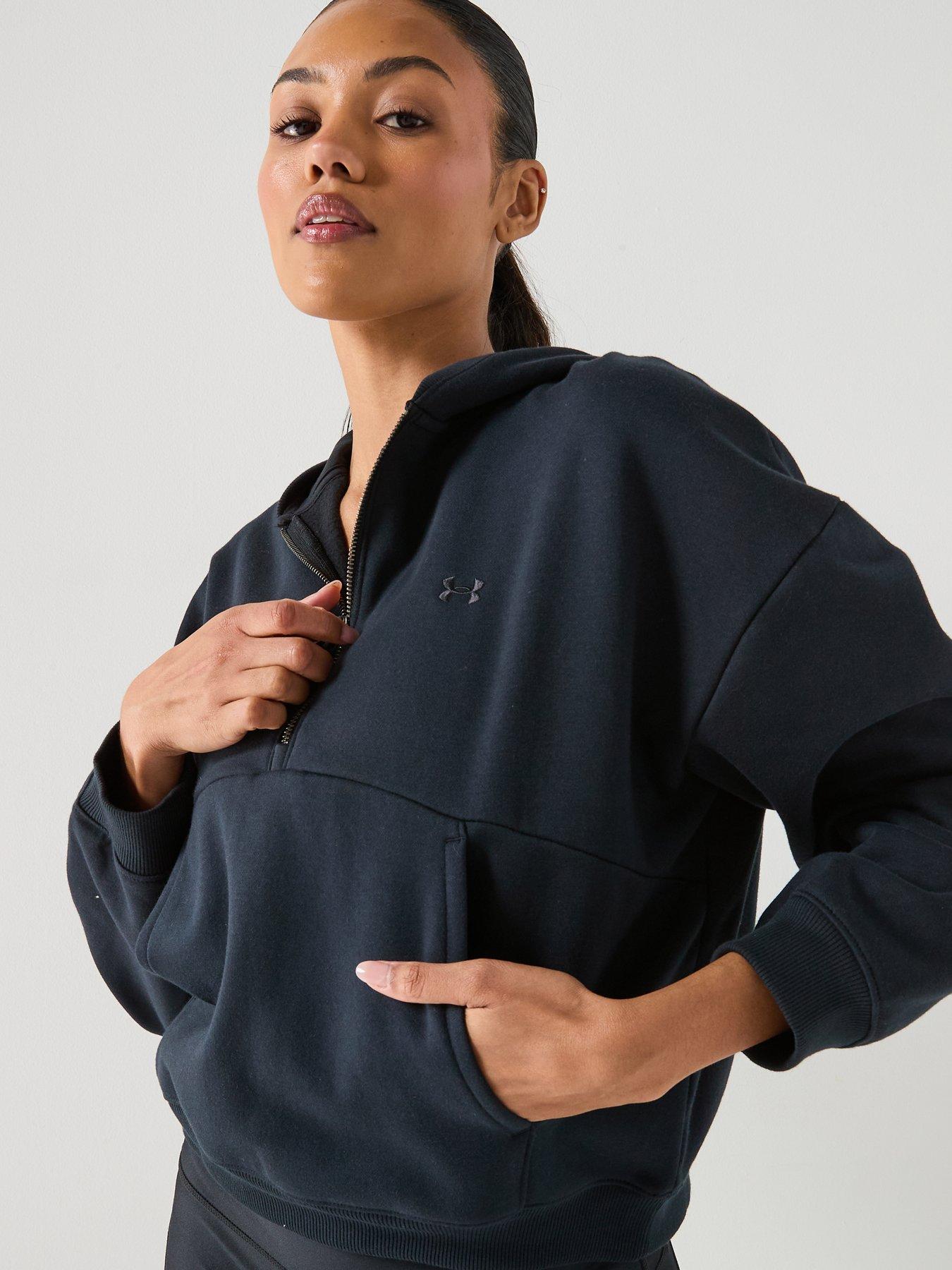 Image 4 of 6 of UNDER ARMOUR Womens Icon Fleece Long Sleece Top - Black