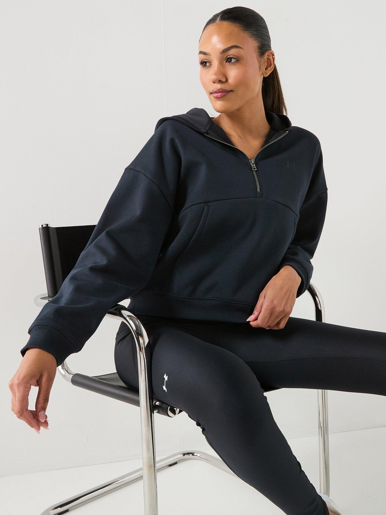 Image 5 of 6 of UNDER ARMOUR Womens Icon Fleece Long Sleece Top - Black