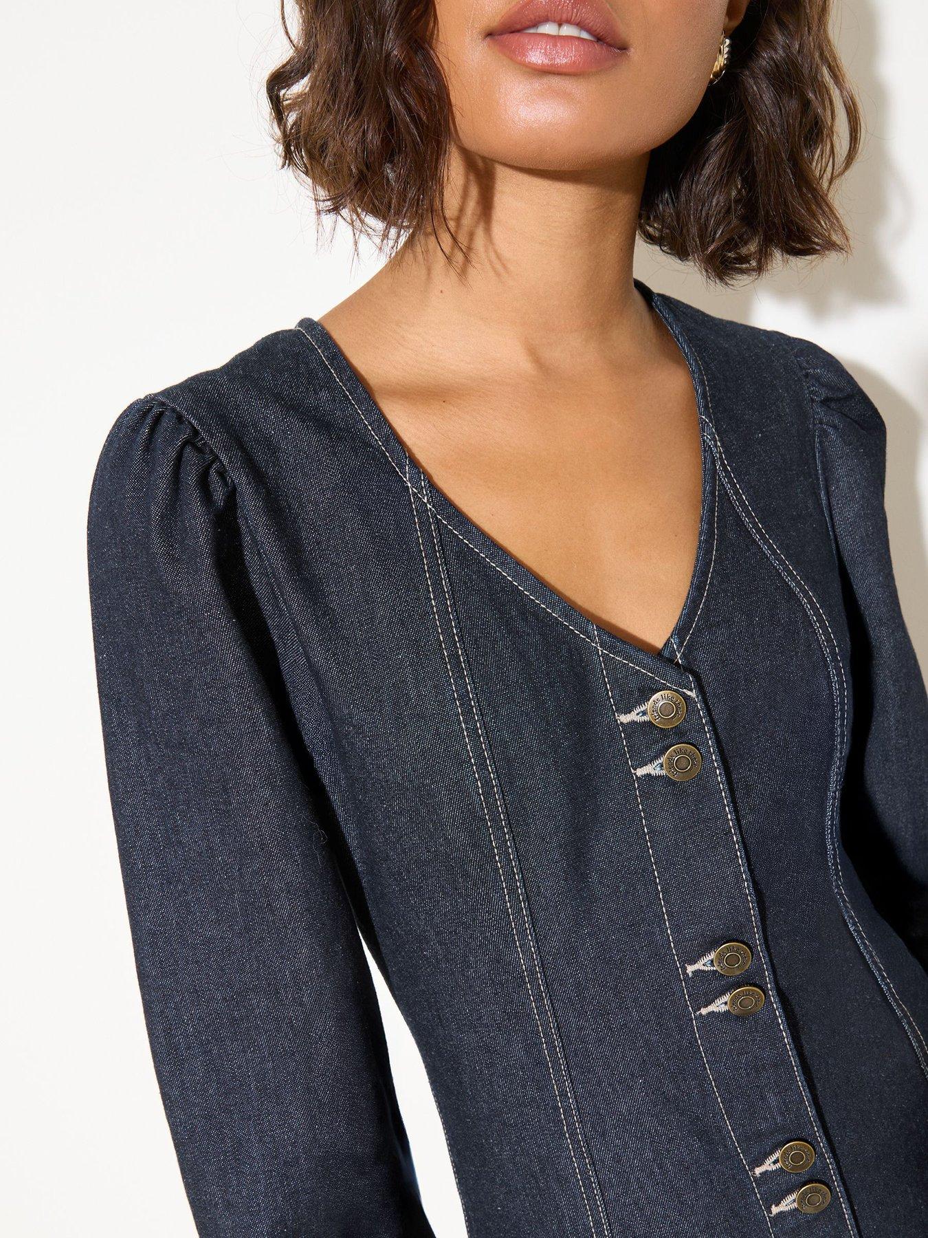 friends-like-these-denim-mini-dress-bluedetail