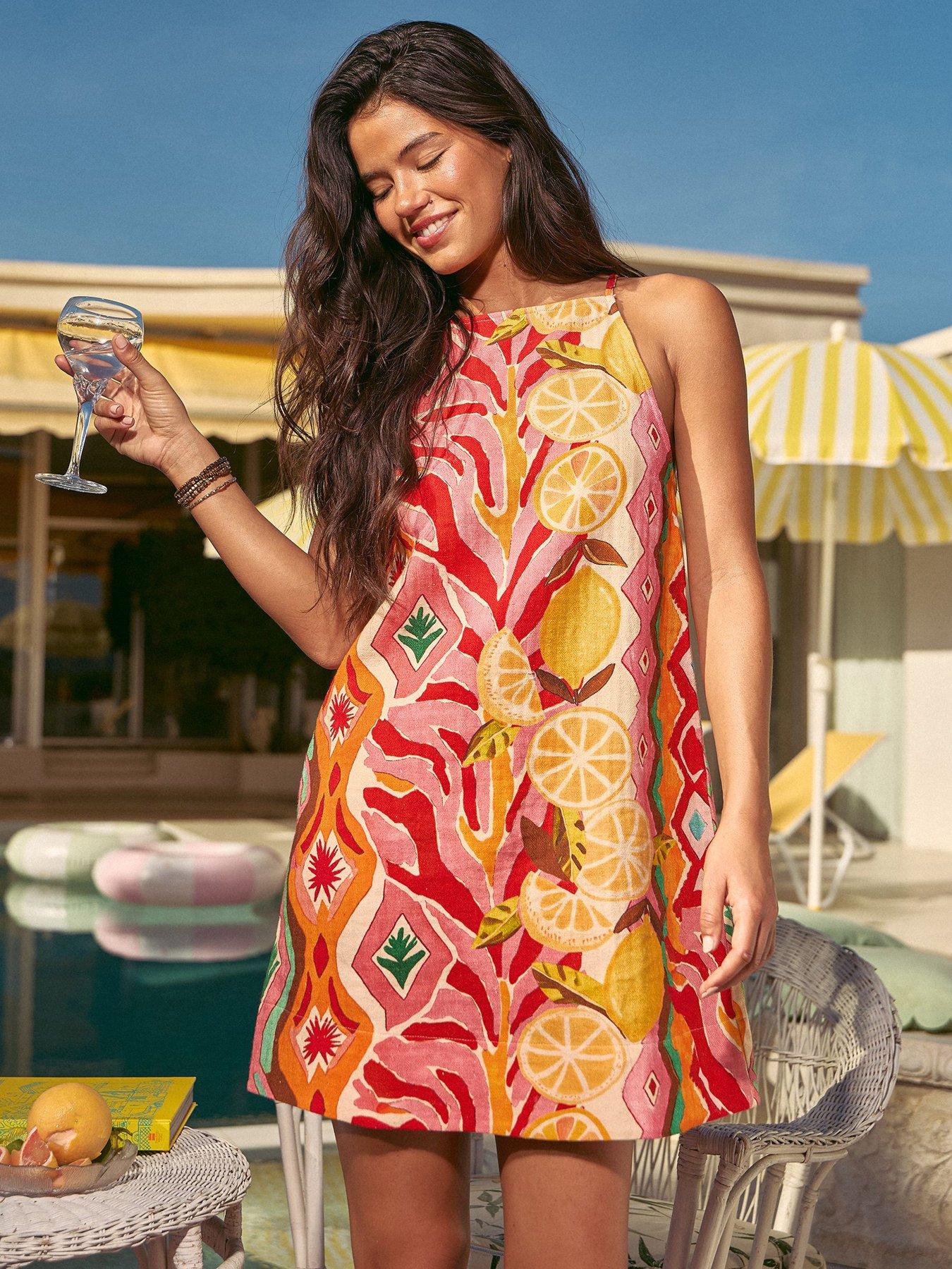 Friends Like These Shift Tropical Mini Dress - Pink
