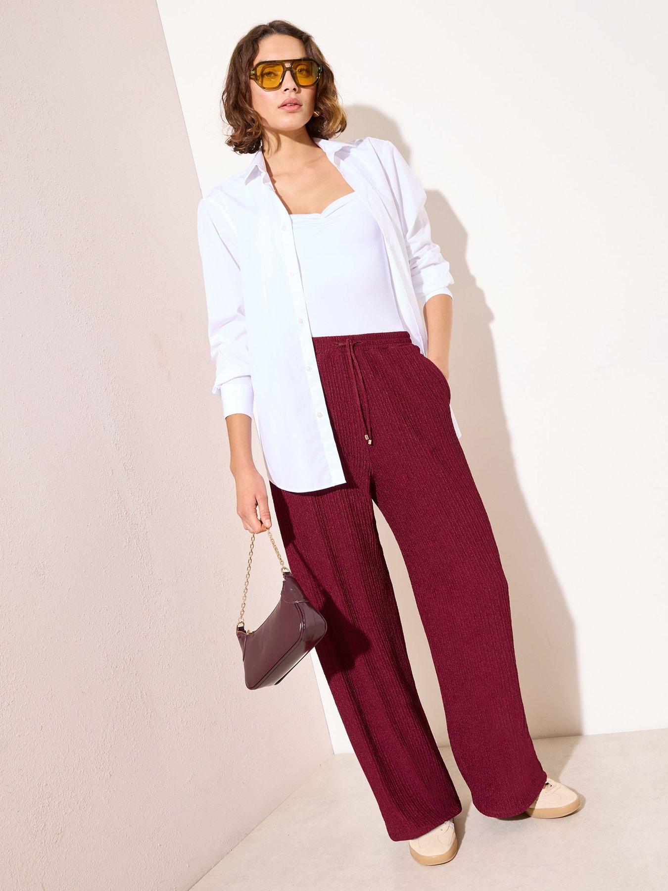 friends-like-these-ripple-textured-trousers-berry-redback