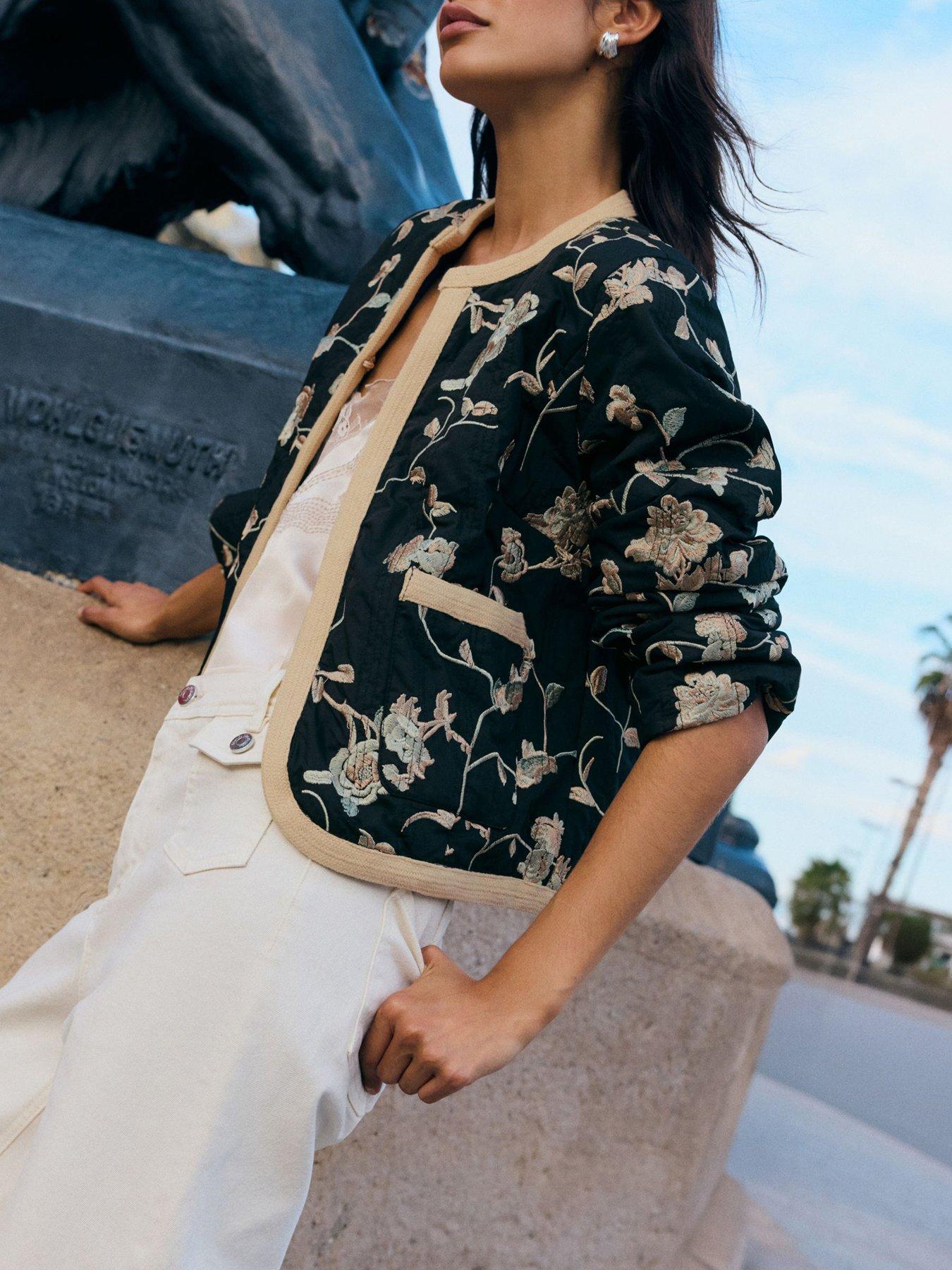 Image 4 of 4 of Friends Like These Premium Embroidered Padded Jacket - Multi