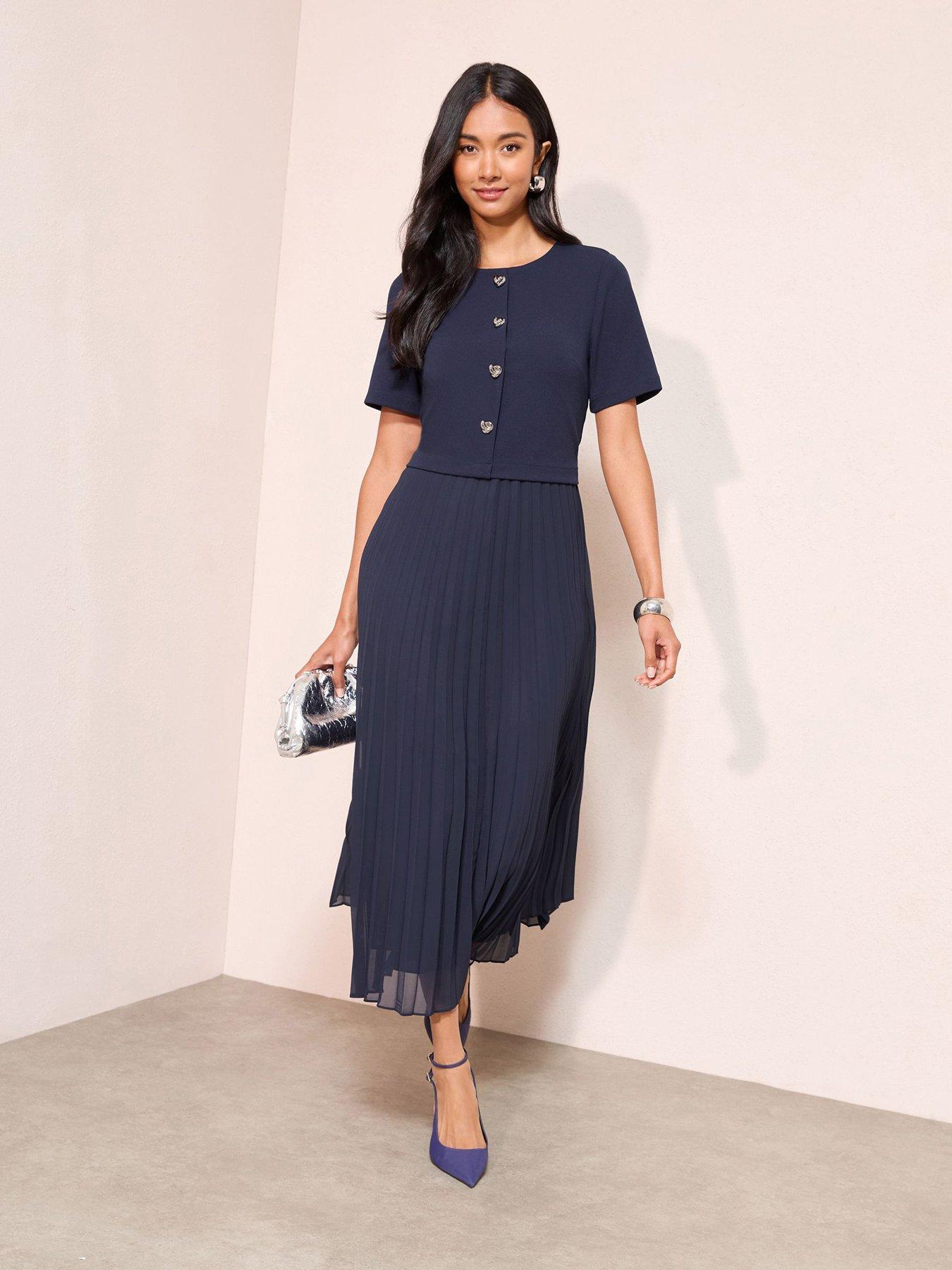 friends-like-these-button-through-2-in-1-pleat-midi-dress-navy