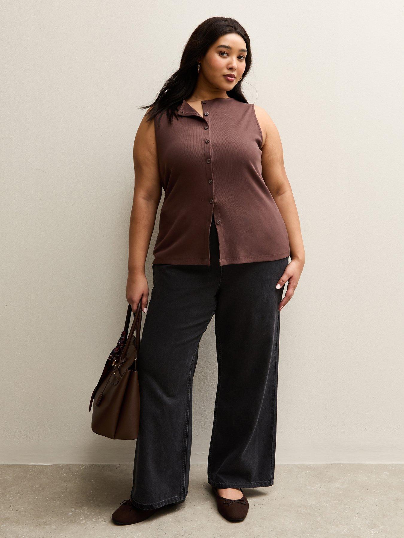 new-look-curves-elasticated-waist-pull-on-wide-leg-jeans-blackback