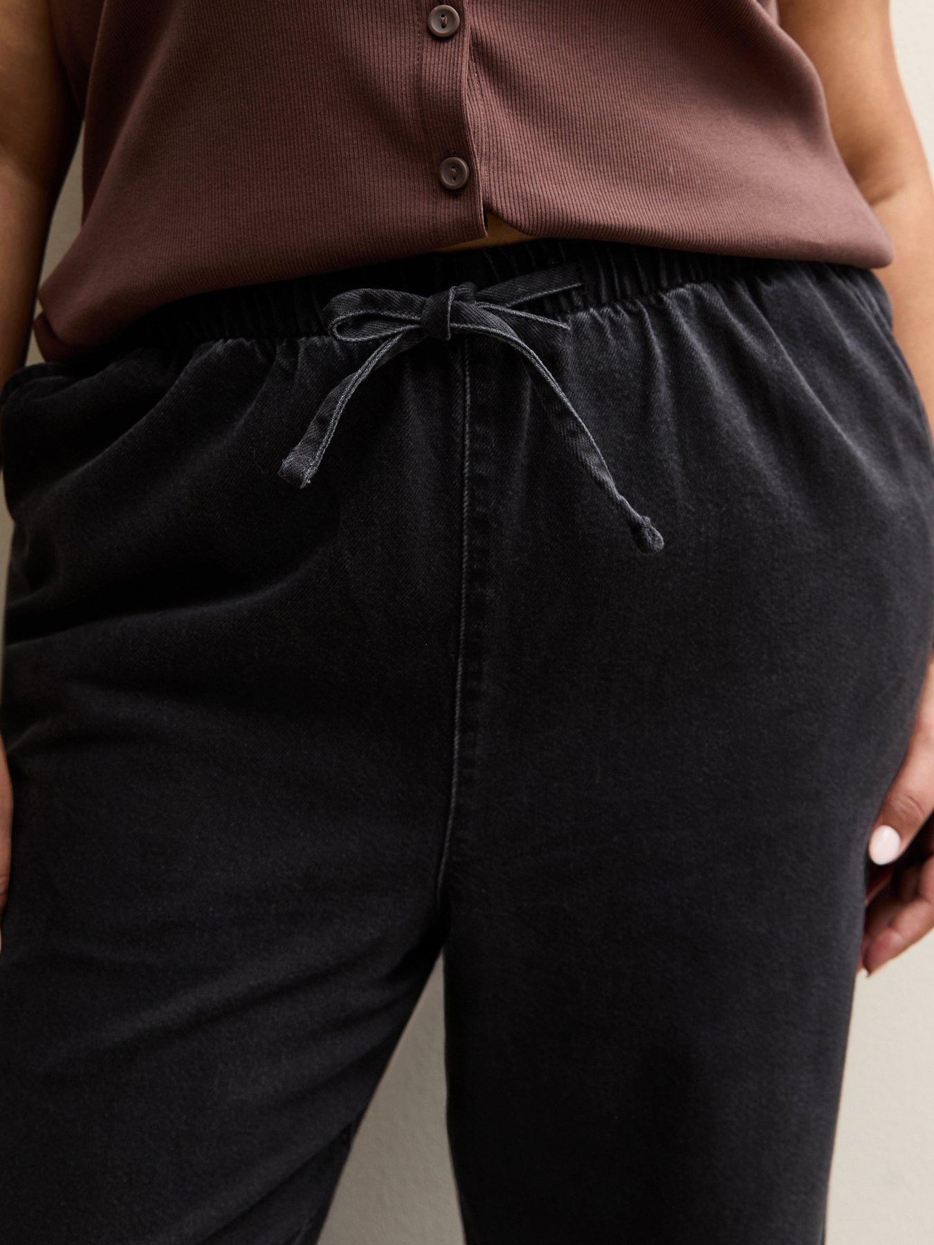 new-look-curves-elasticated-waist-pull-on-wide-leg-jeans-blackdetail