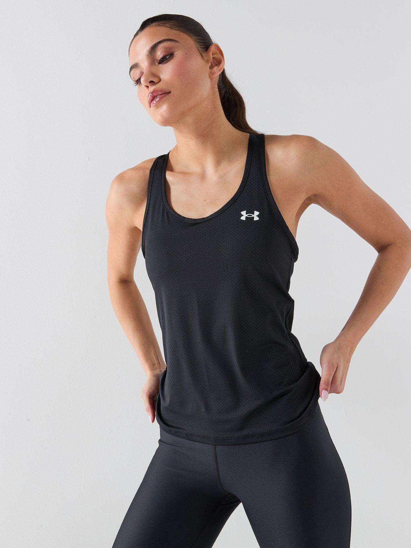UNDER ARMOUR Womens Training Tech Racer Tank - Black