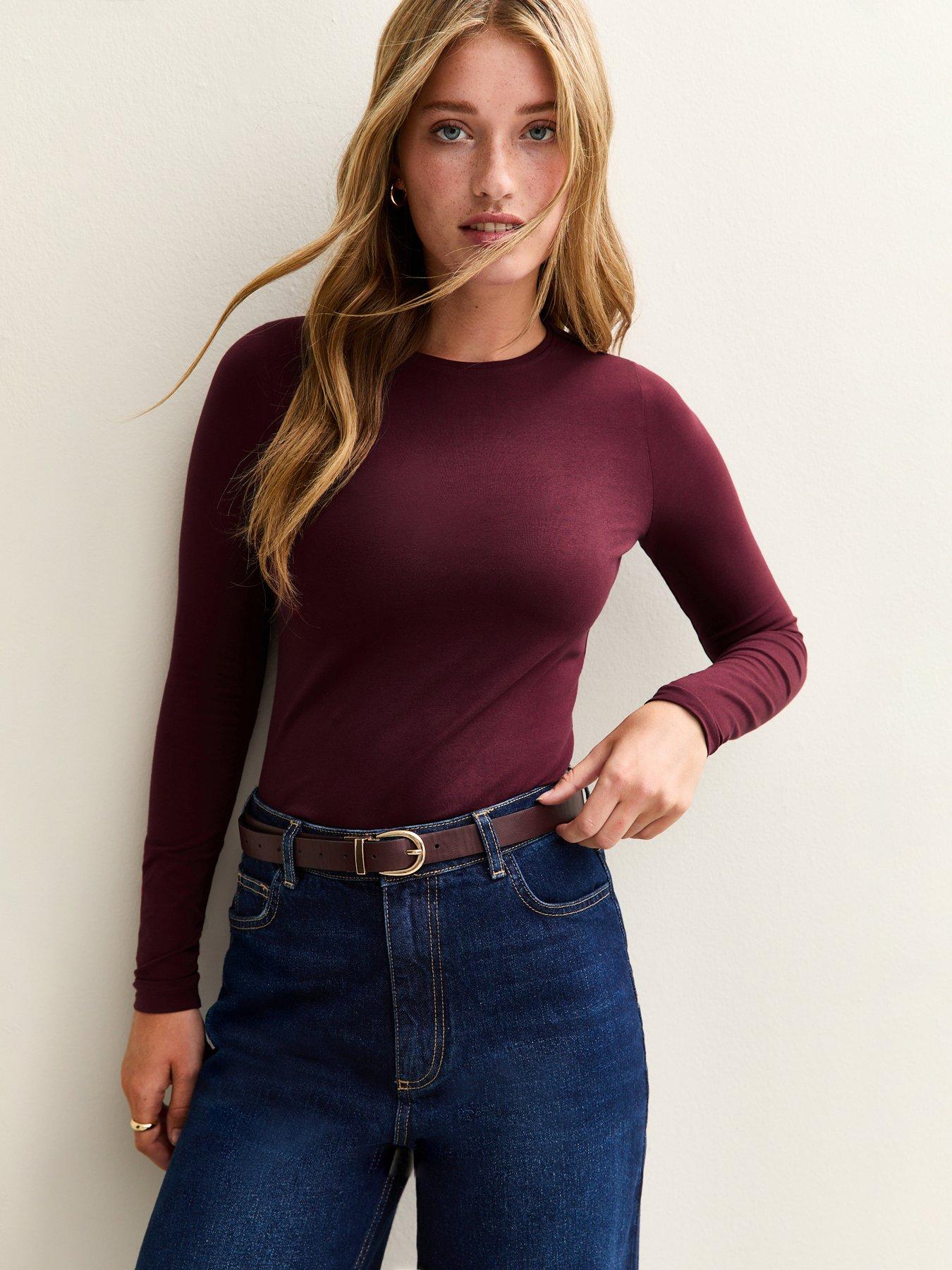 new-look-long-sleeve-crew-neck-top-dark-burgundyfront
