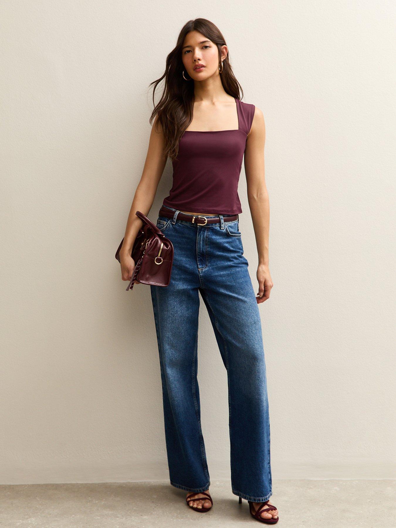 new-look-burgundy-square-neck-vest-top-redback