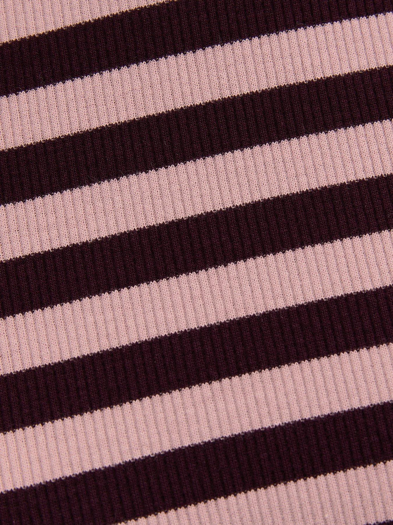 Image 5 of 5 of New Look Striped Long Sleeve Top - Light Pink